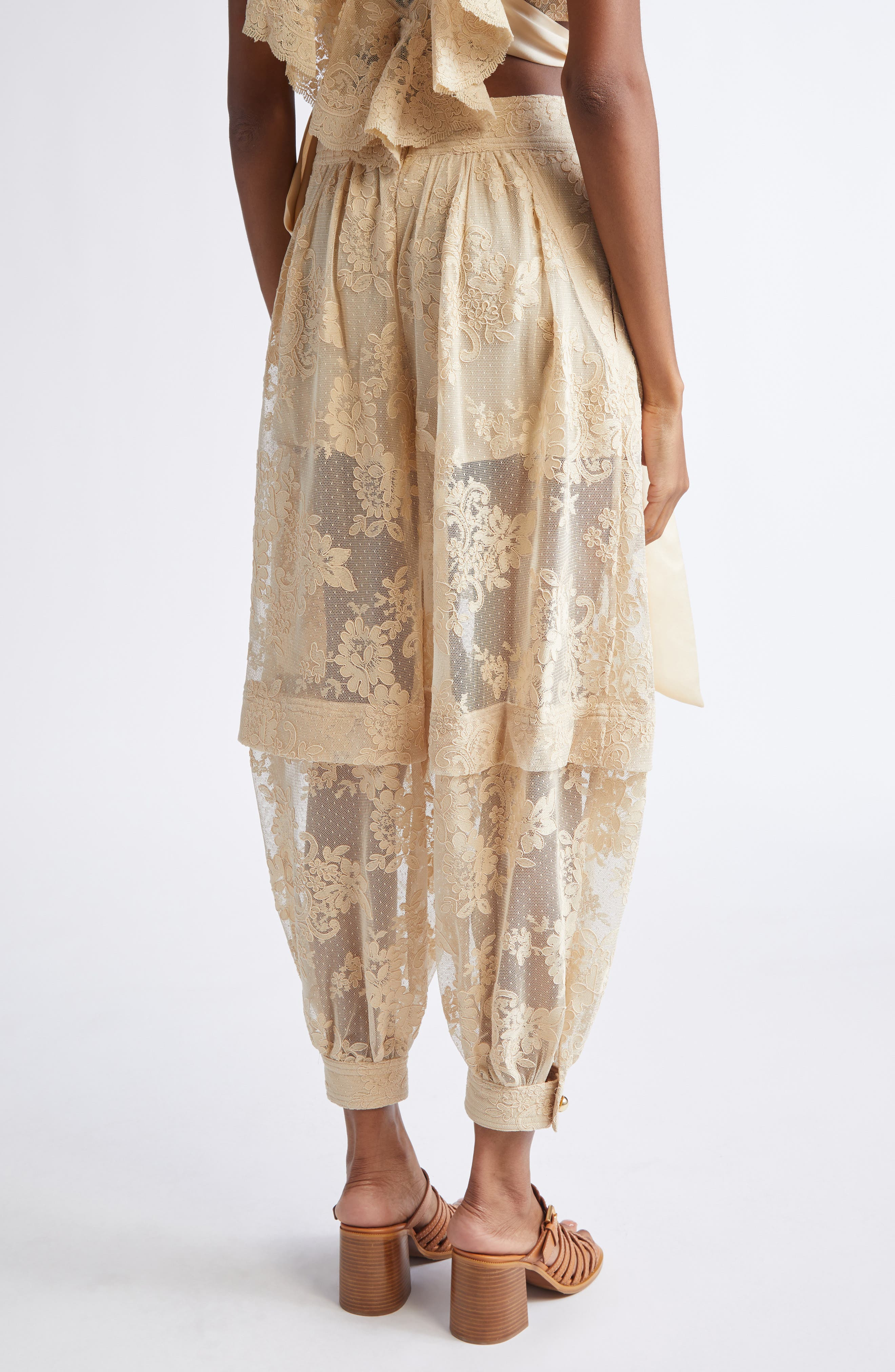 Zimmermann Hypnotic Lace Harem Pants in Cream at Nordstrom - 3