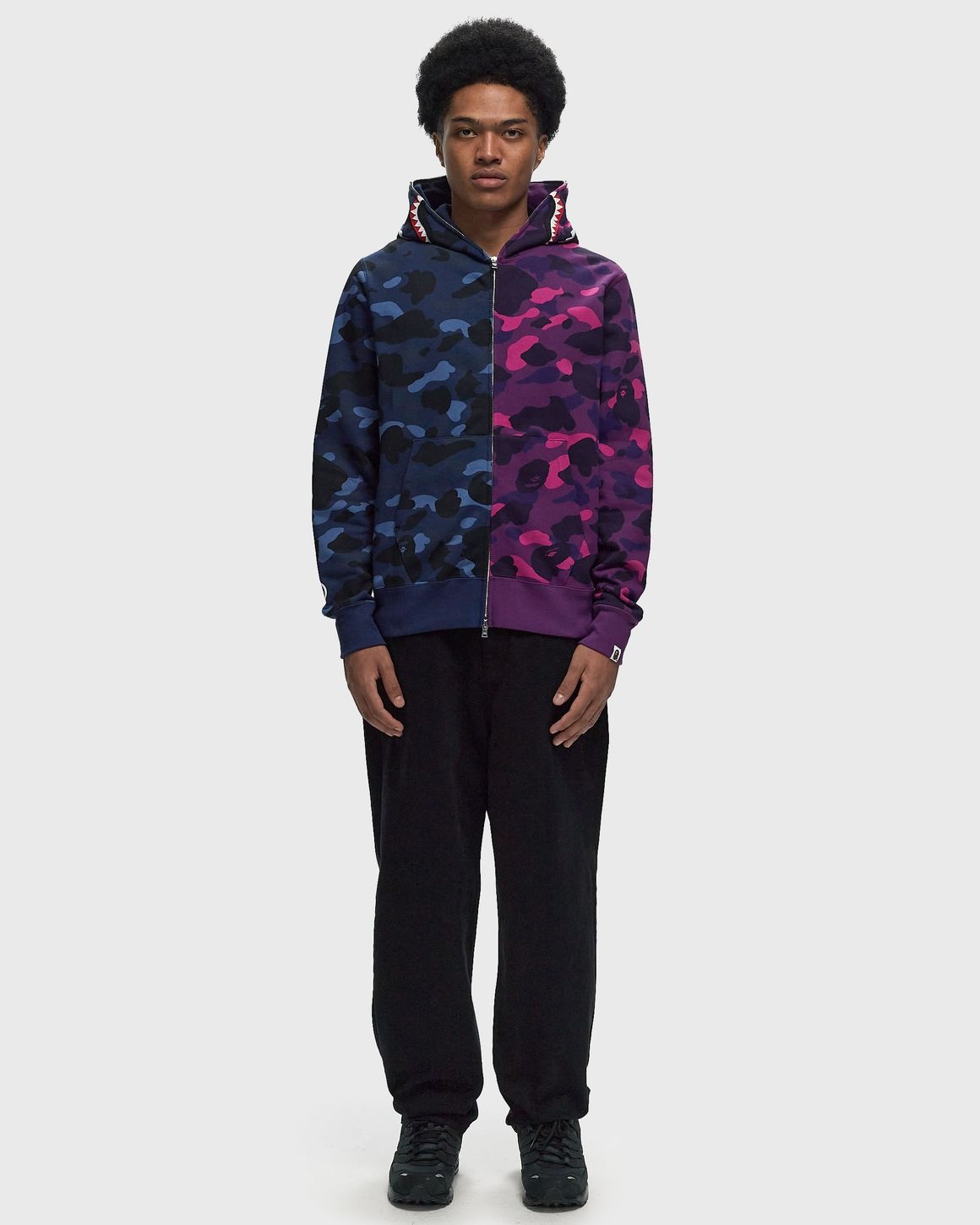 COLOR CAMO SEPARATE SHARK FZ HOODIE - 2