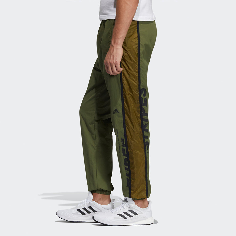 adidas M Wrd Wov Pnt Contrasting Colors Woven Loose Bundle Feet Sports Pants Green GL8683 - 4