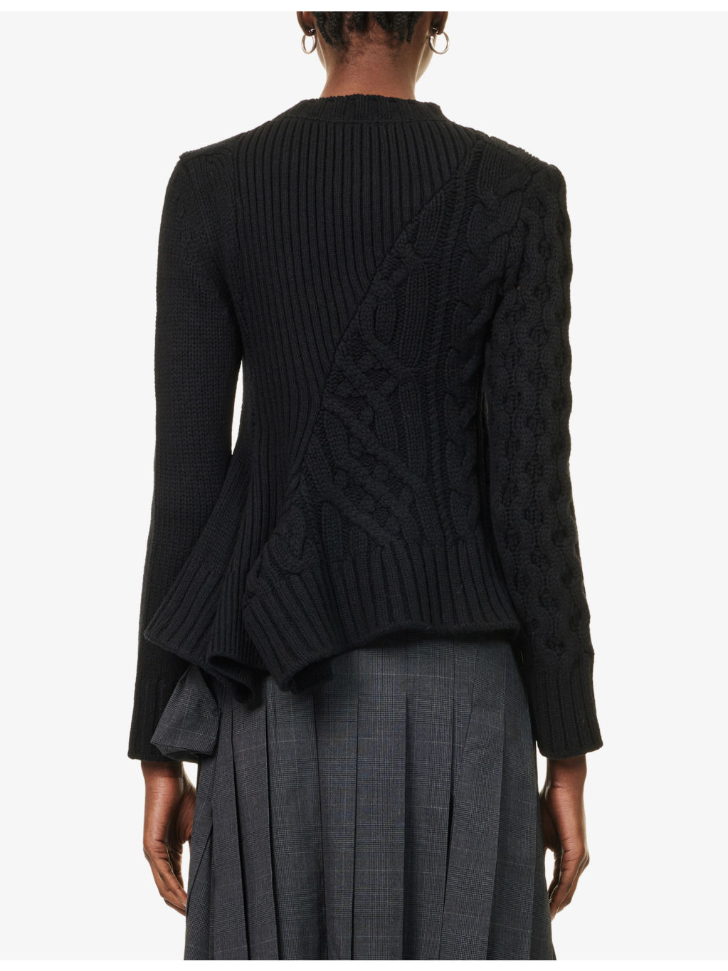 Asymmetric Round-Neck Wool-Blend Jumper - 4