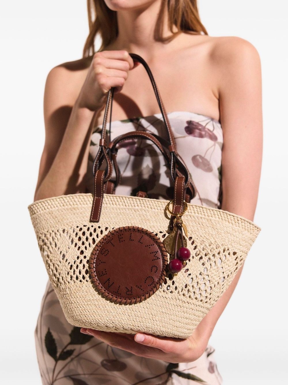 logo-perforated tote bag - 3