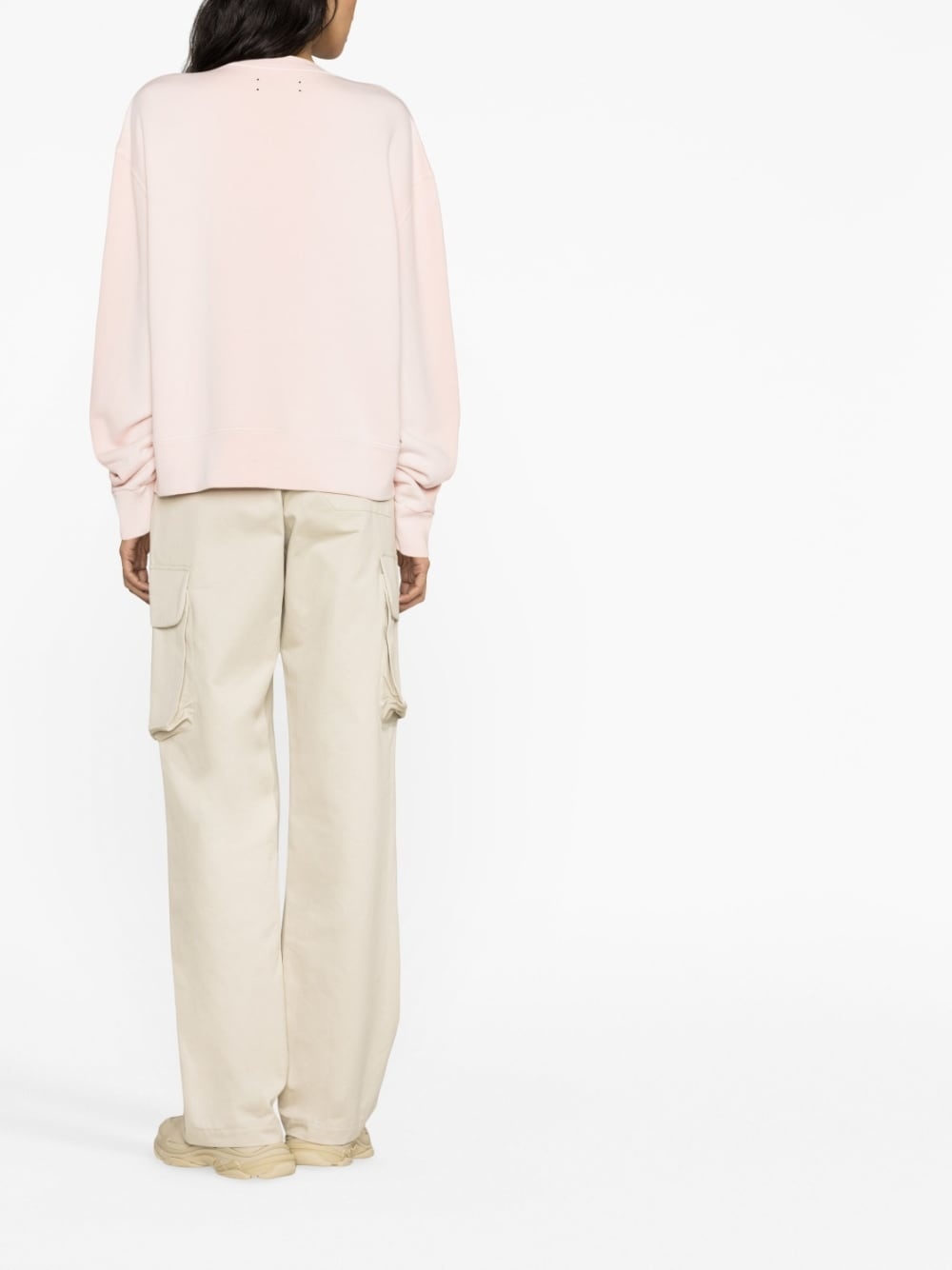 logo-patch cotton jumper - 4