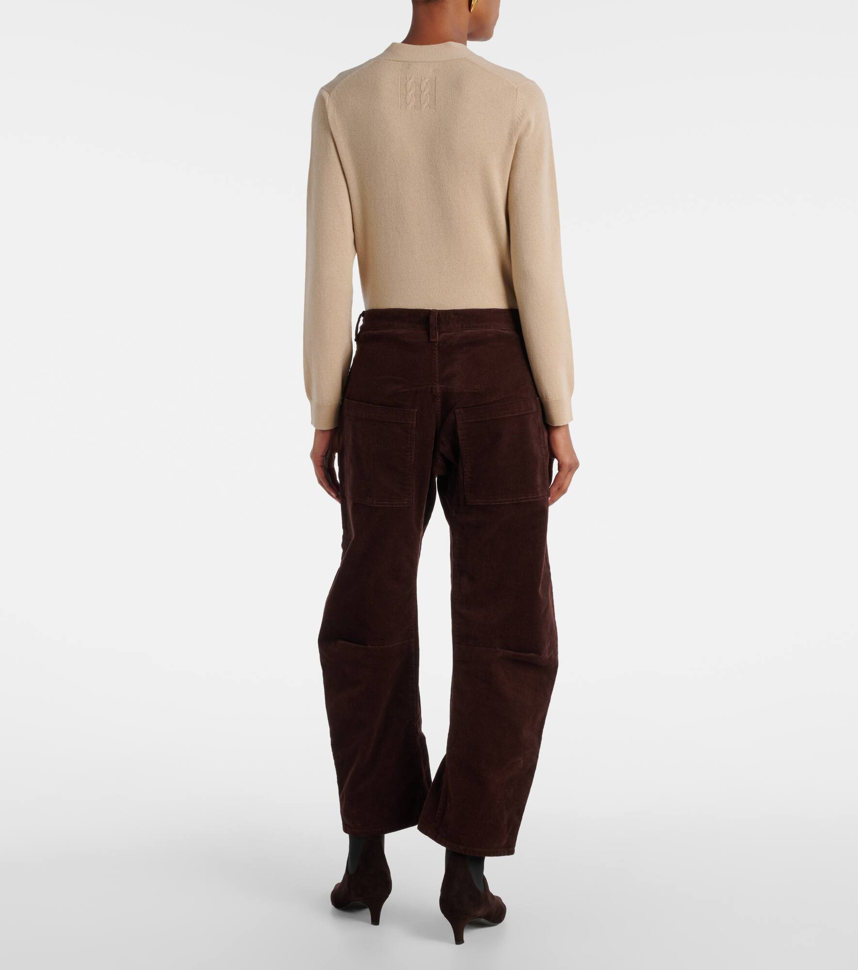 Shon mid-rise barrel-leg pants - 3