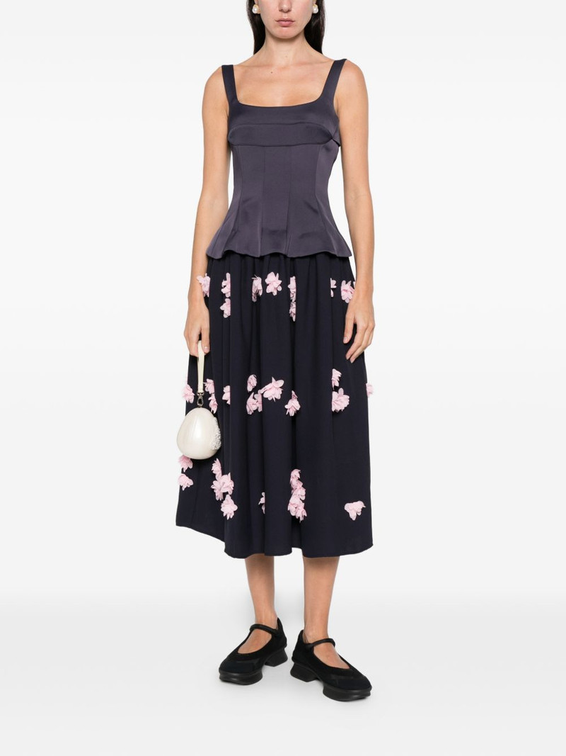 STINE GOYA floral-appliqué midi dress outlook