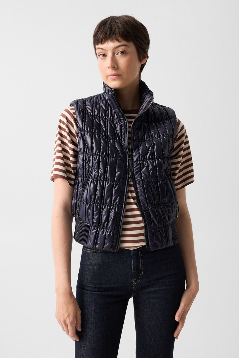 Sally quilted vest in Navy blue 2