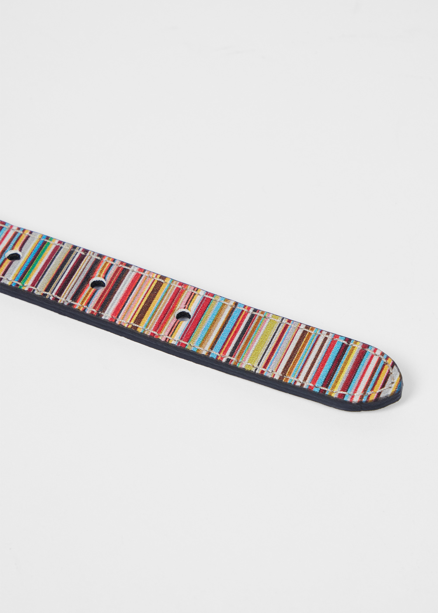 'Signature Stripe' Calf Leather Dog Collar Small/Medium - 4
