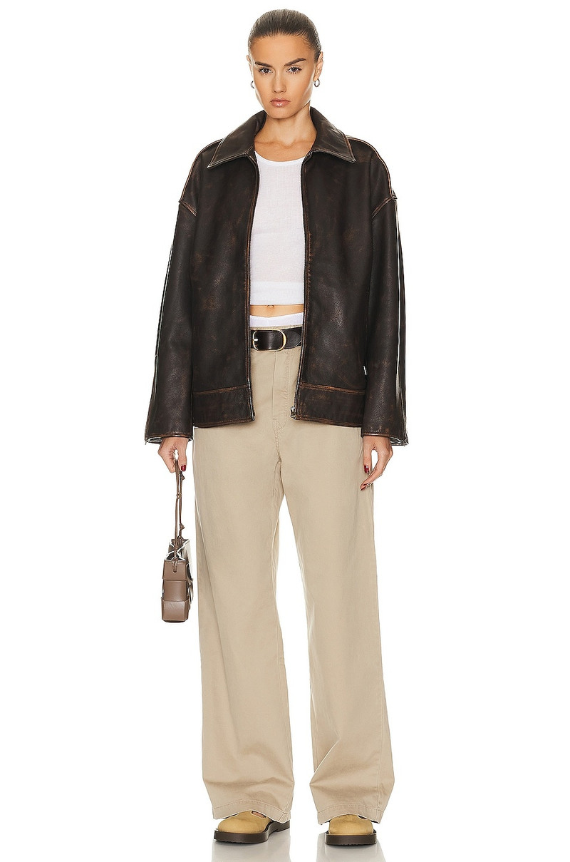 GRLFRND Alek Distressed Leather Jacket outlook