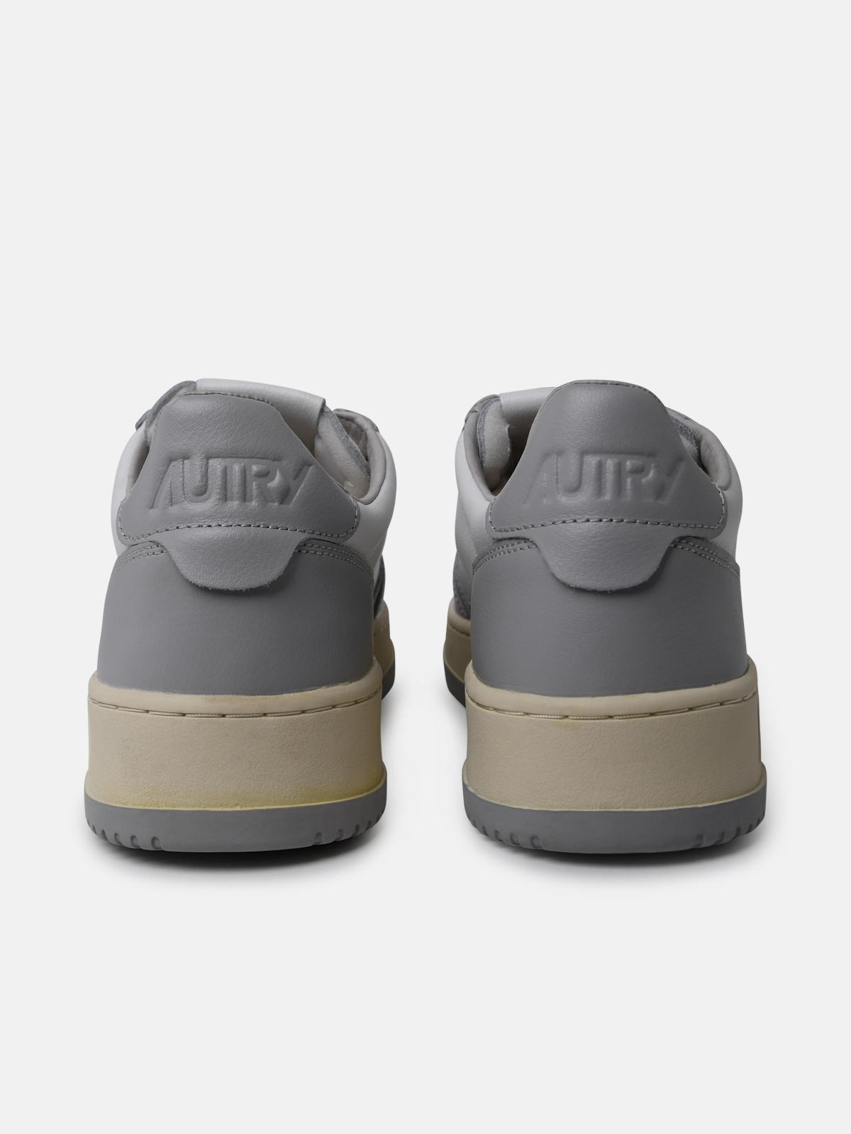 'MEDALIST' TWO-TONE LEATHER SNEAKERS - 4