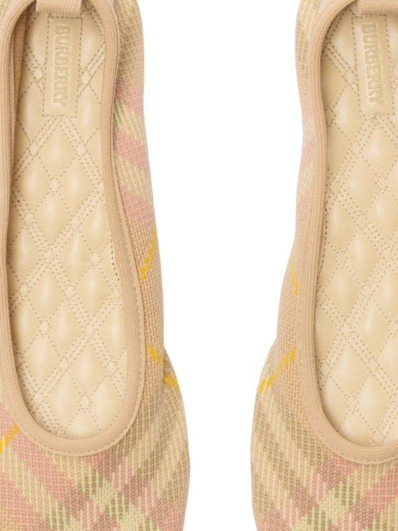 Burberry checked ballerina shoes outlook