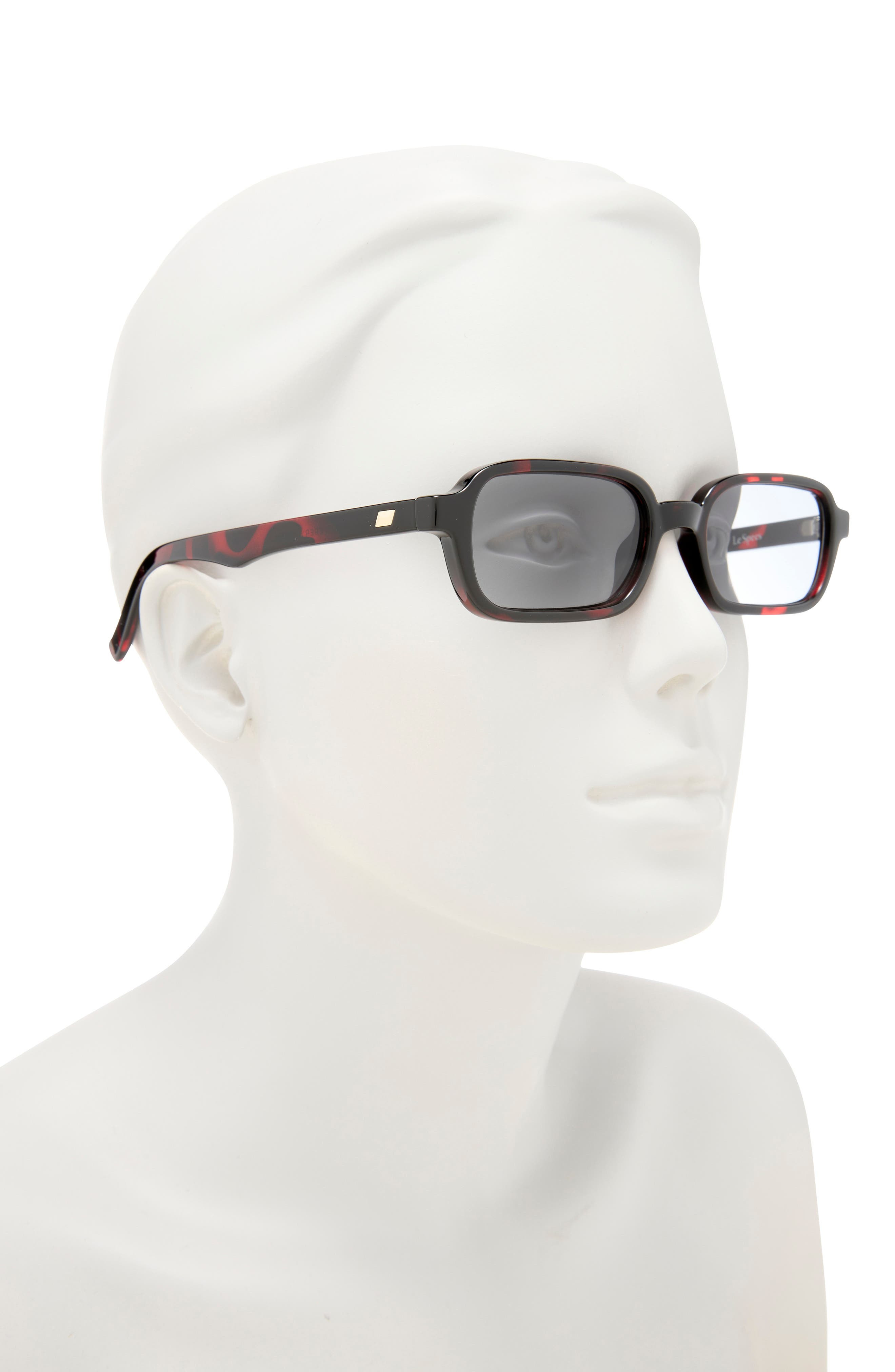 Le Specs Pilferer 53mm Rectangular Sunglasses in Cherry Tort /Smoke Tint at Nordstrom - 3