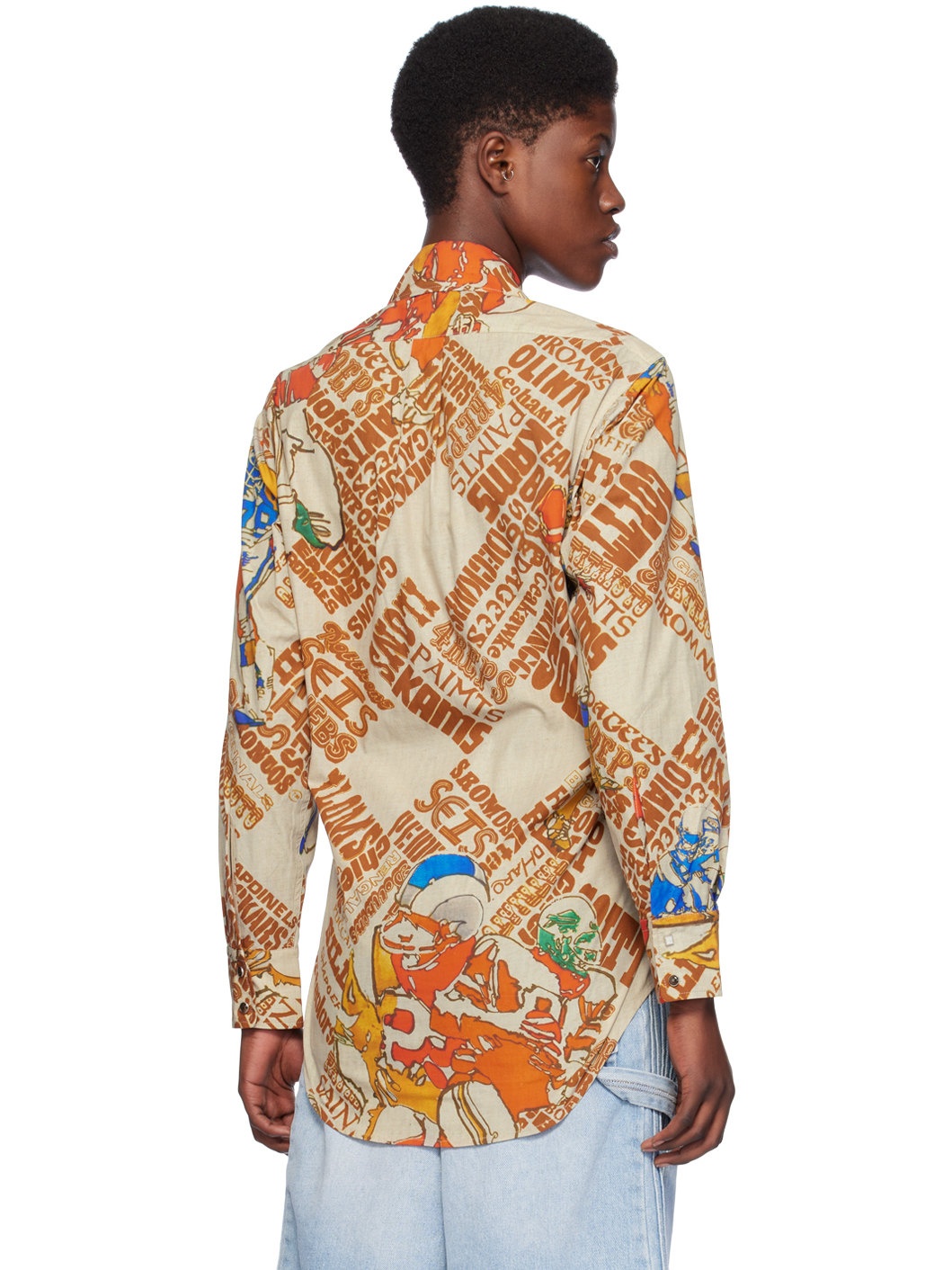 Brown Printed Shirt - 3