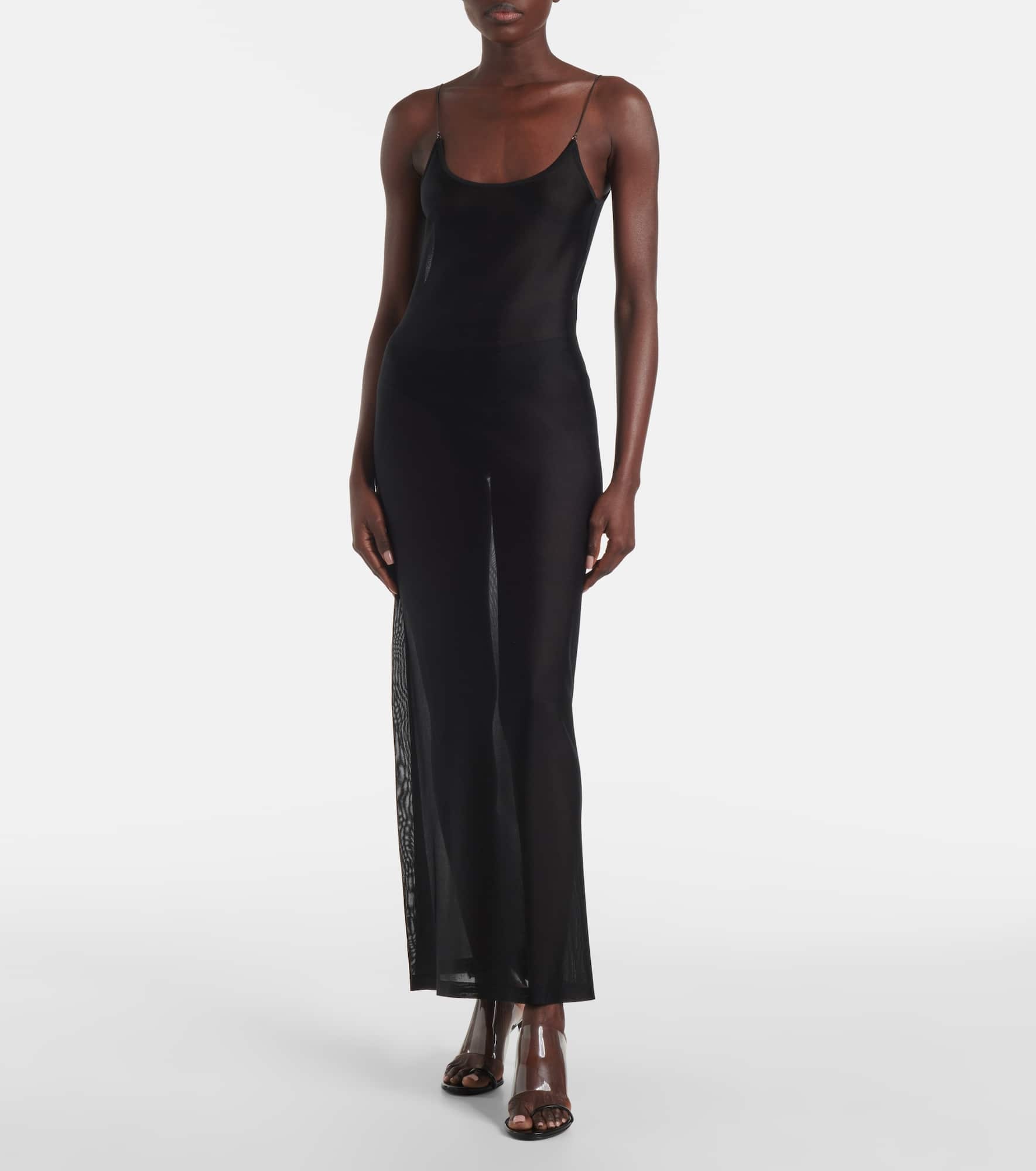 Sheer knitted midi dress - 2