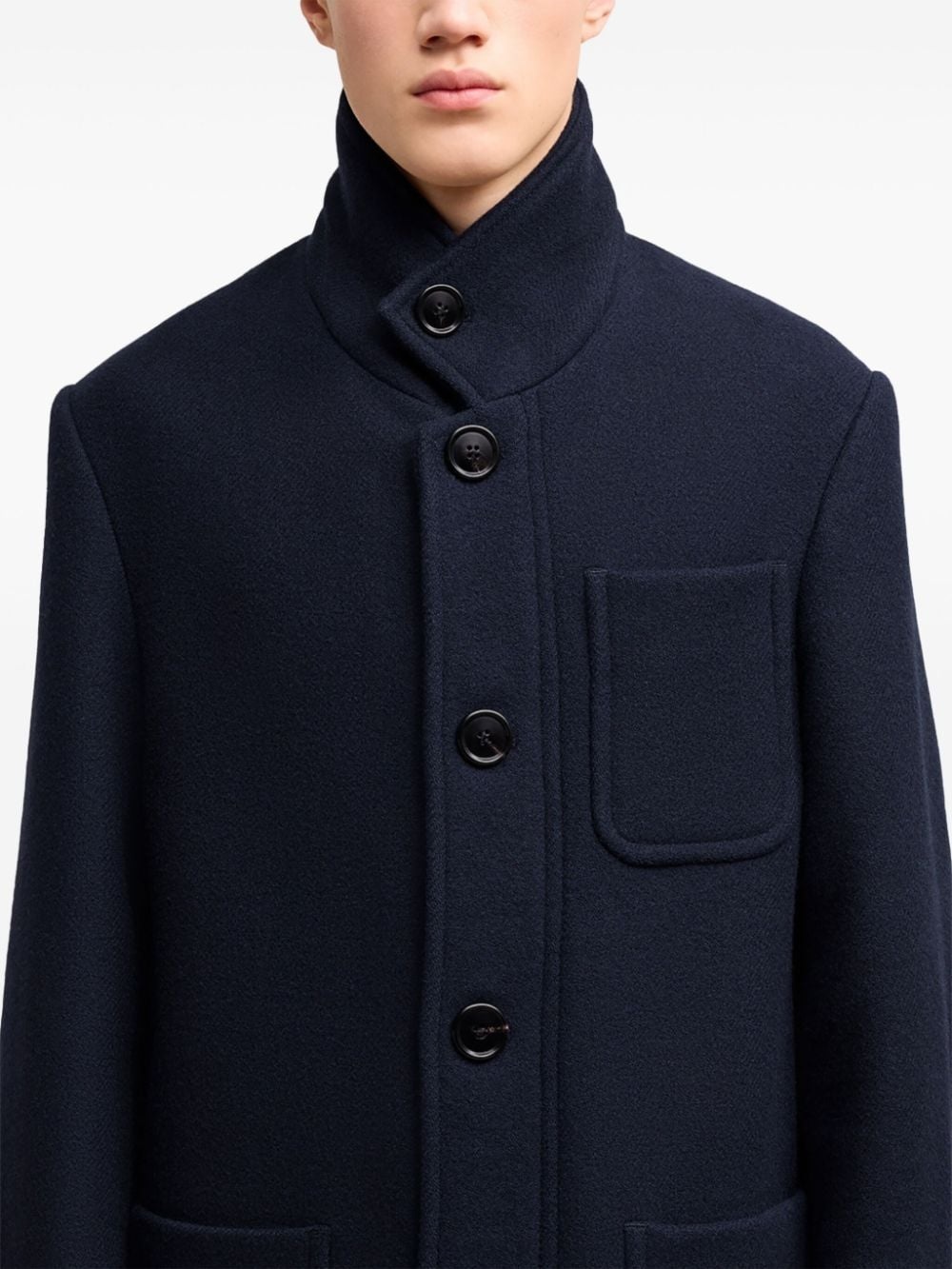 high collar short coat - 6