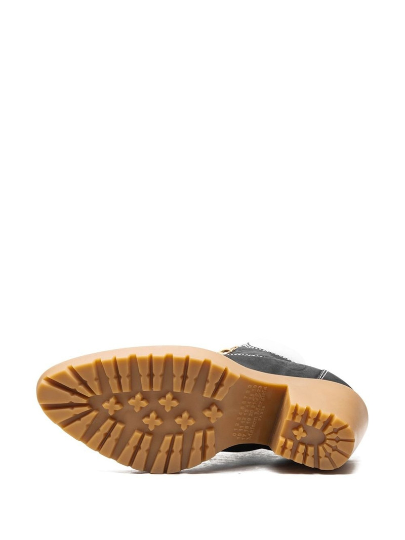 100mm lace-up suede boots 4