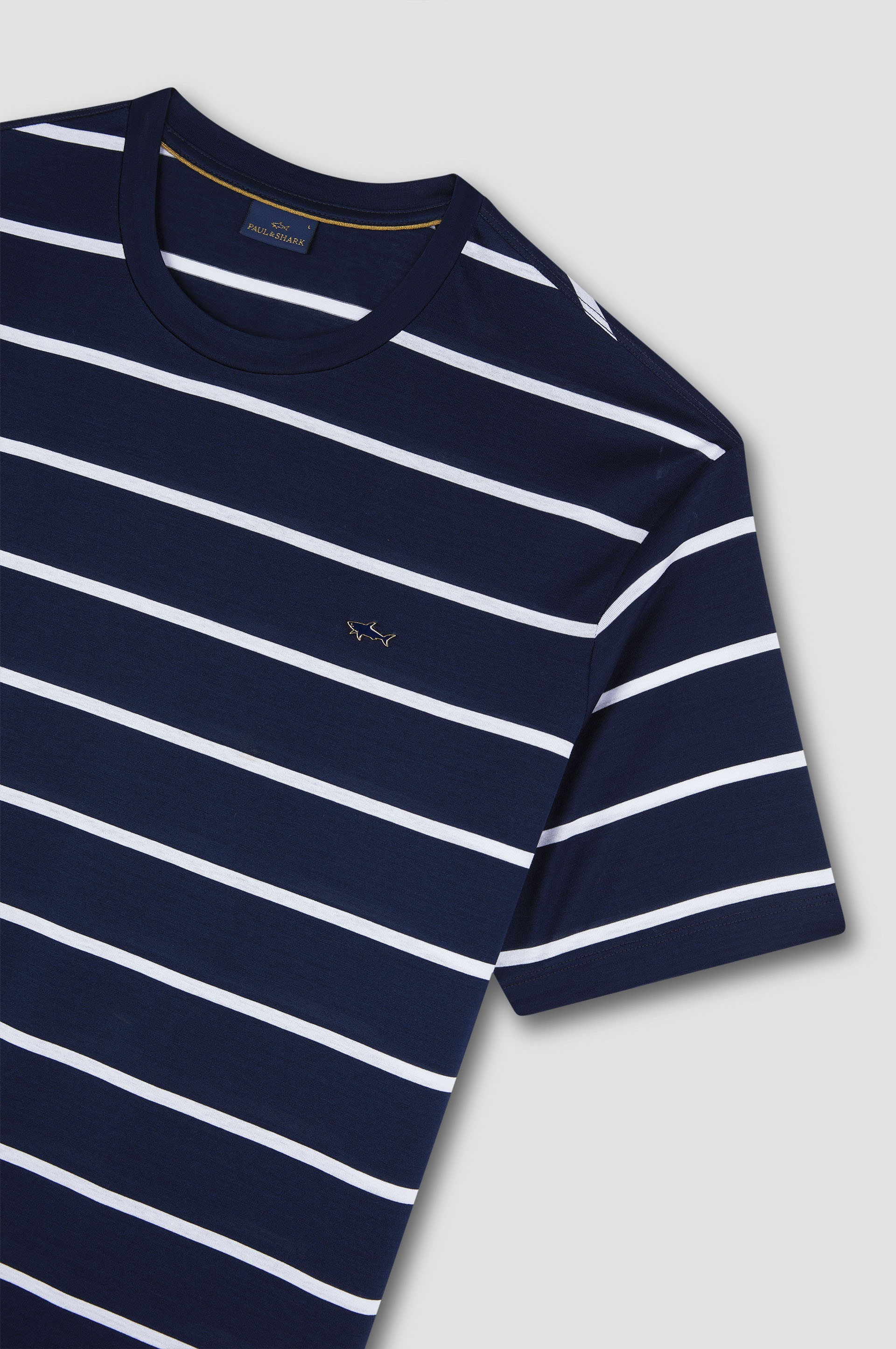 T-SHIRT IN PERLÉ COTTON WITH STRIPED PATTERN - 5