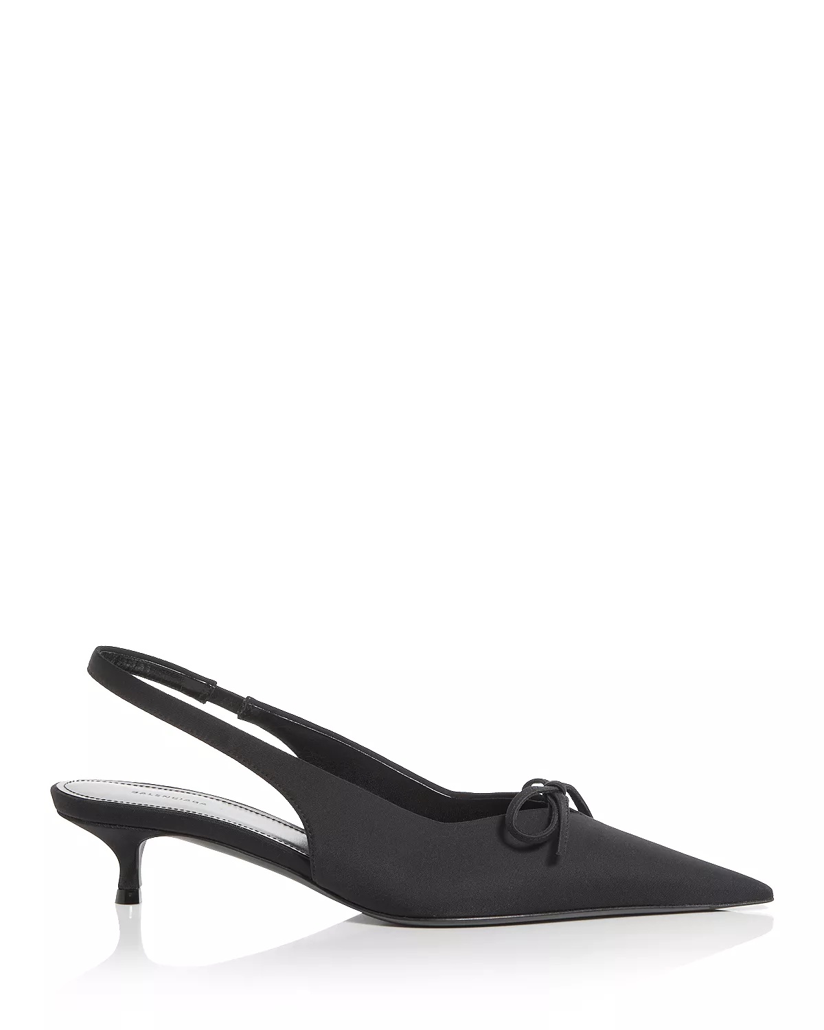 Women's Knife Bow Slingback Kitten Heel Pumps - 2