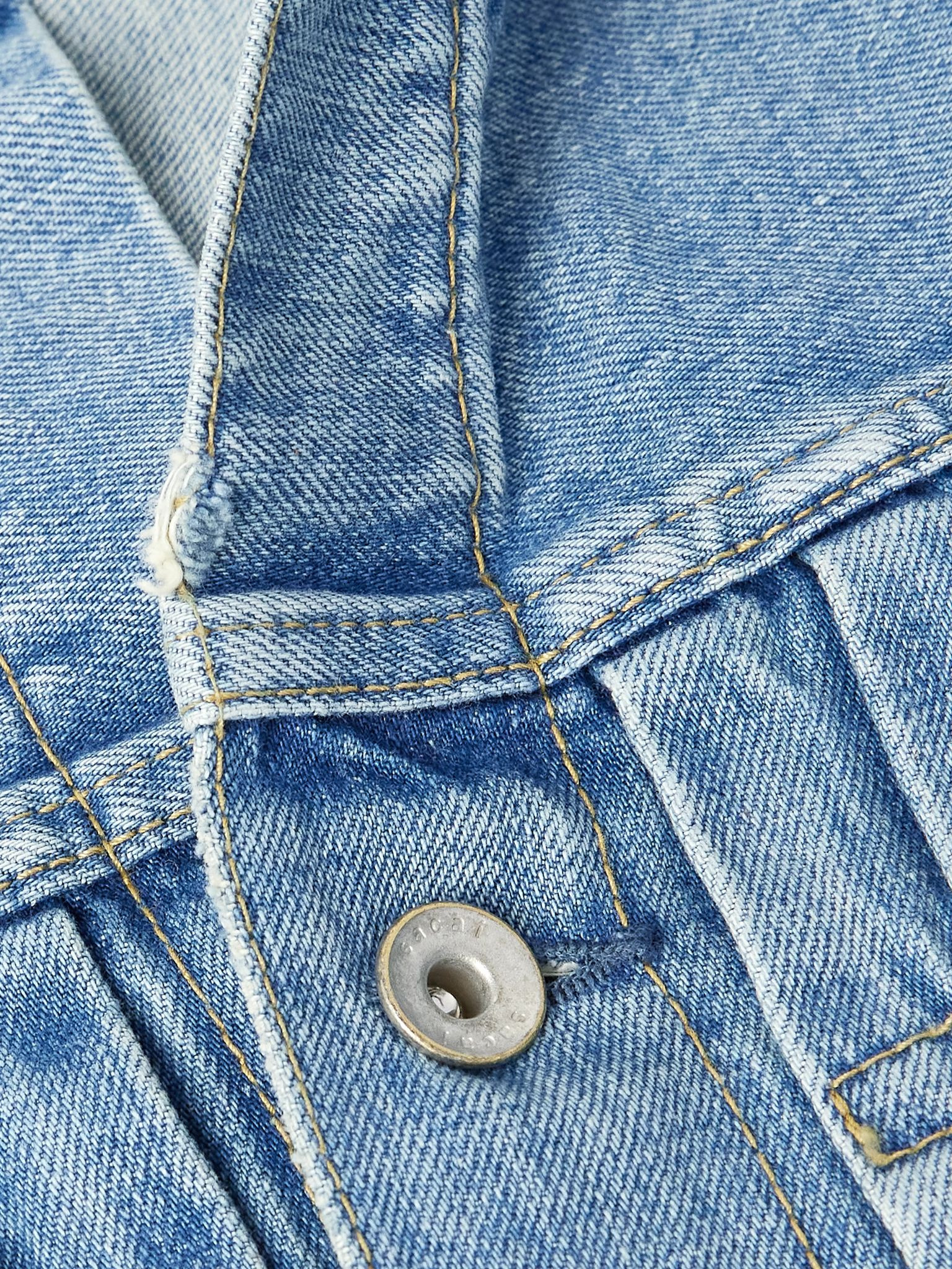 + BEYONDEXX Distressed Denim Jacket Blue - 5