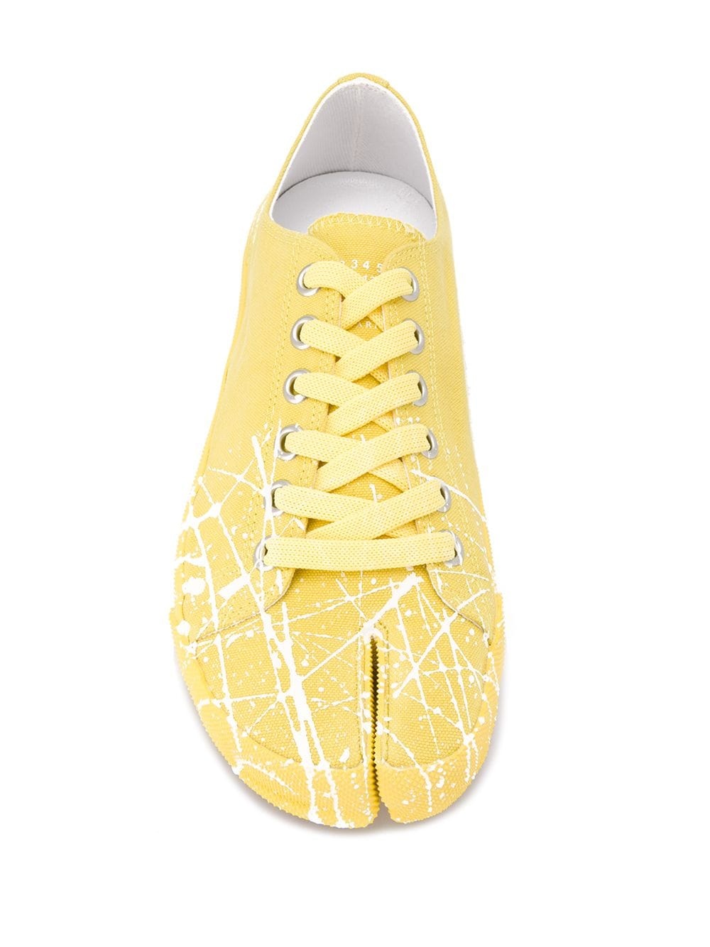 Tabi paint-splattered low-top sneakers - 4