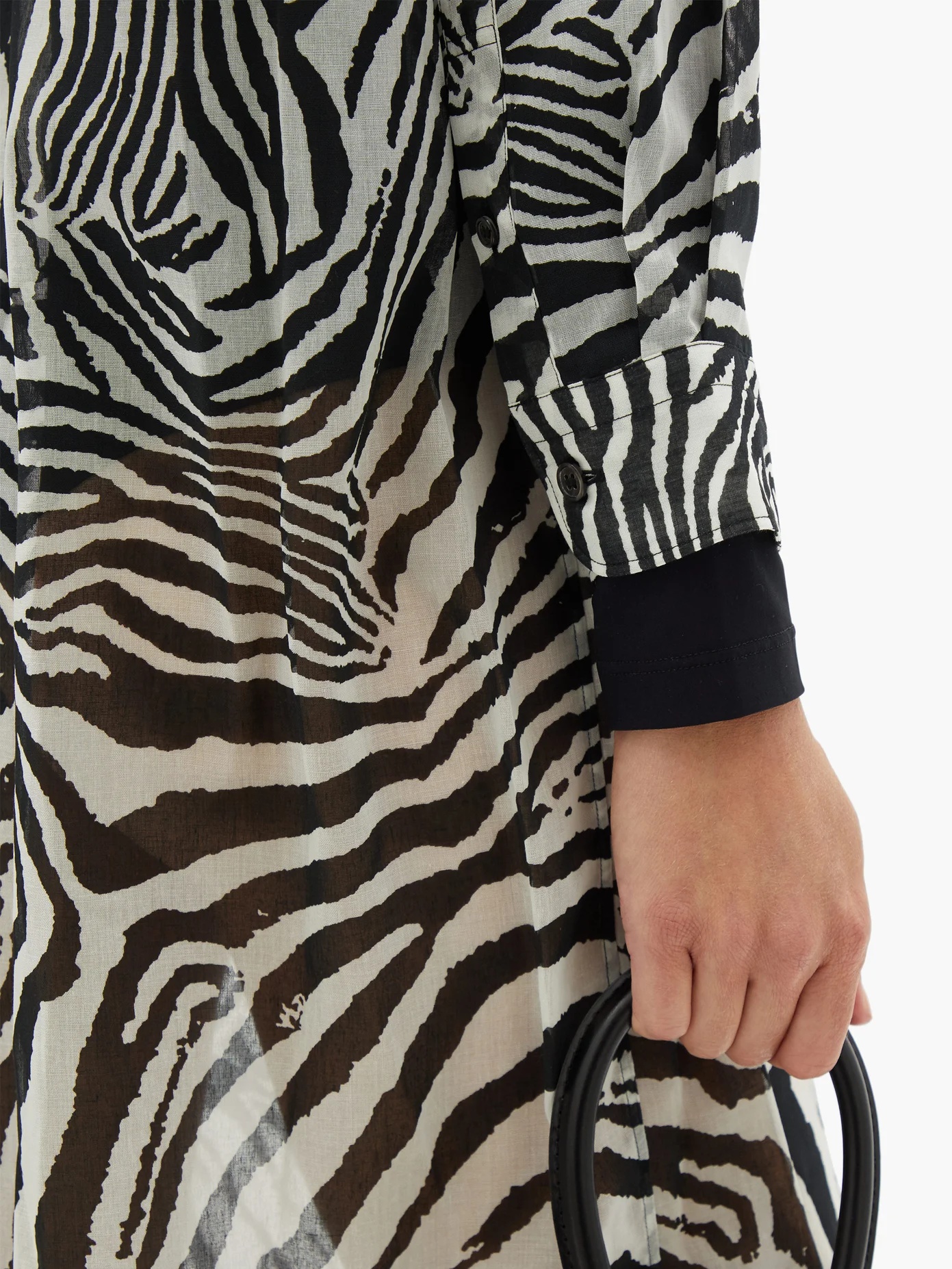 Zebra-print muslin shirt dress - 3