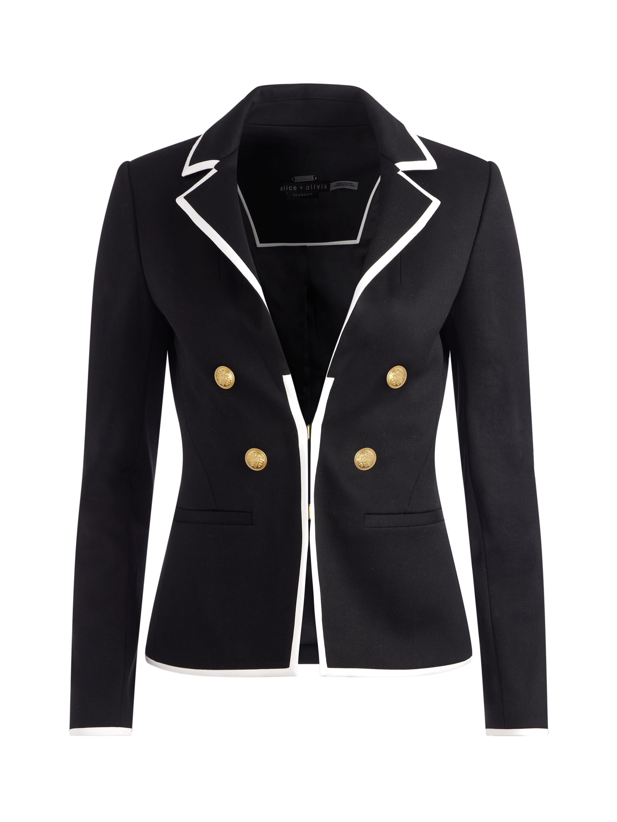 MYA CONTRAST PIPING FITTED BLAZER - 1
