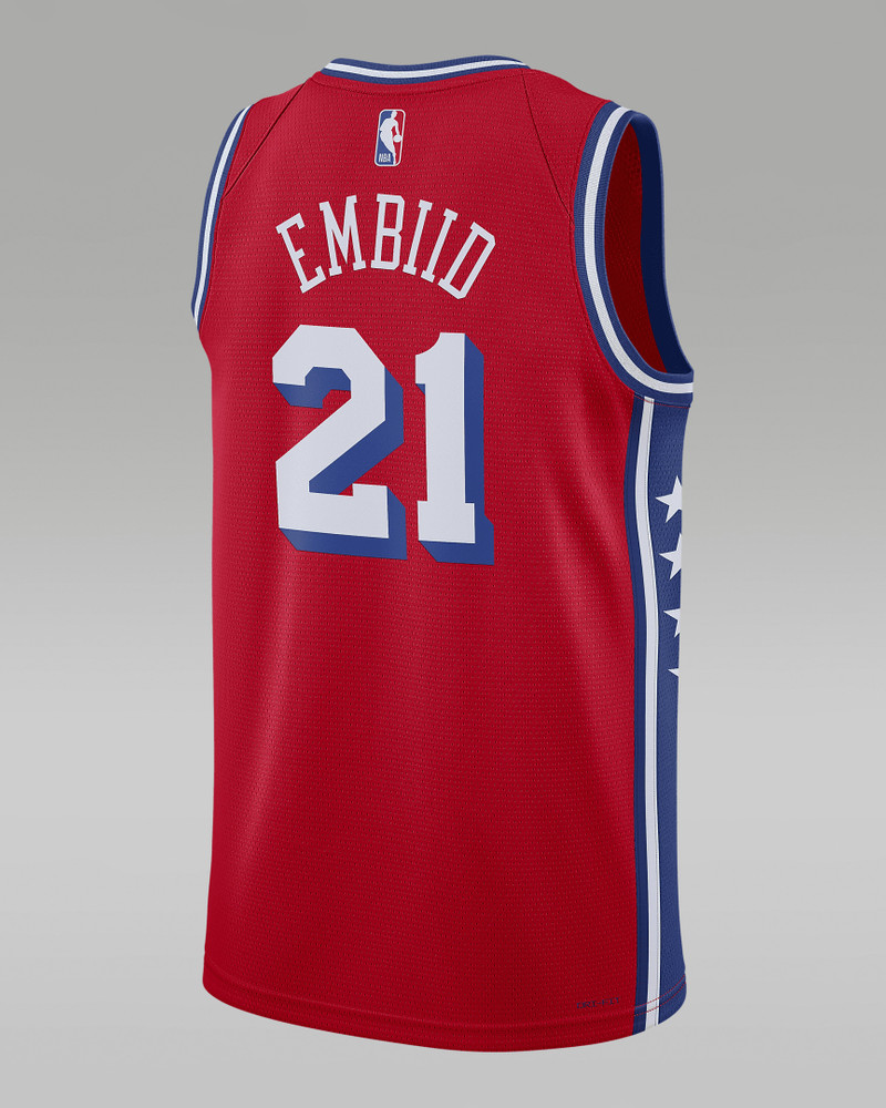Jordan Men's Philadelphia 76ers Statement Edition Jordan Dri-FIT NBA Swingman Jersey outlook