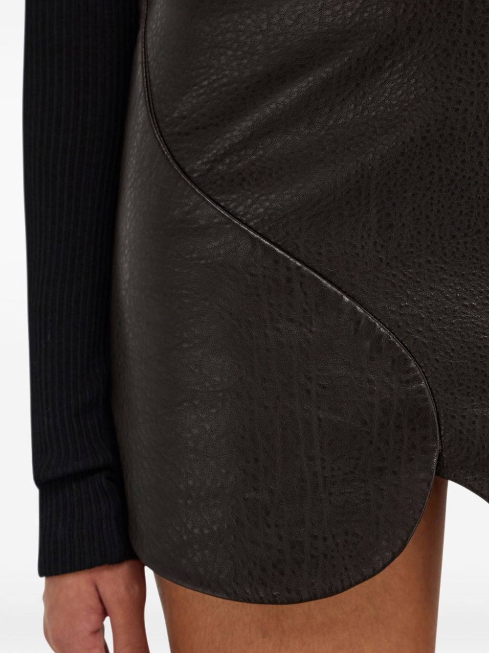 leather mini skirt - 6