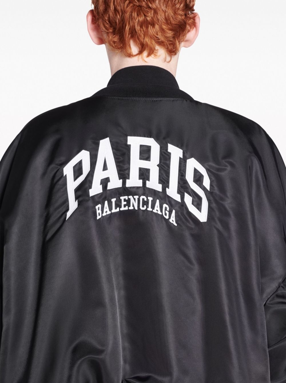 Balenciaga LA satin bomber jacket - Black