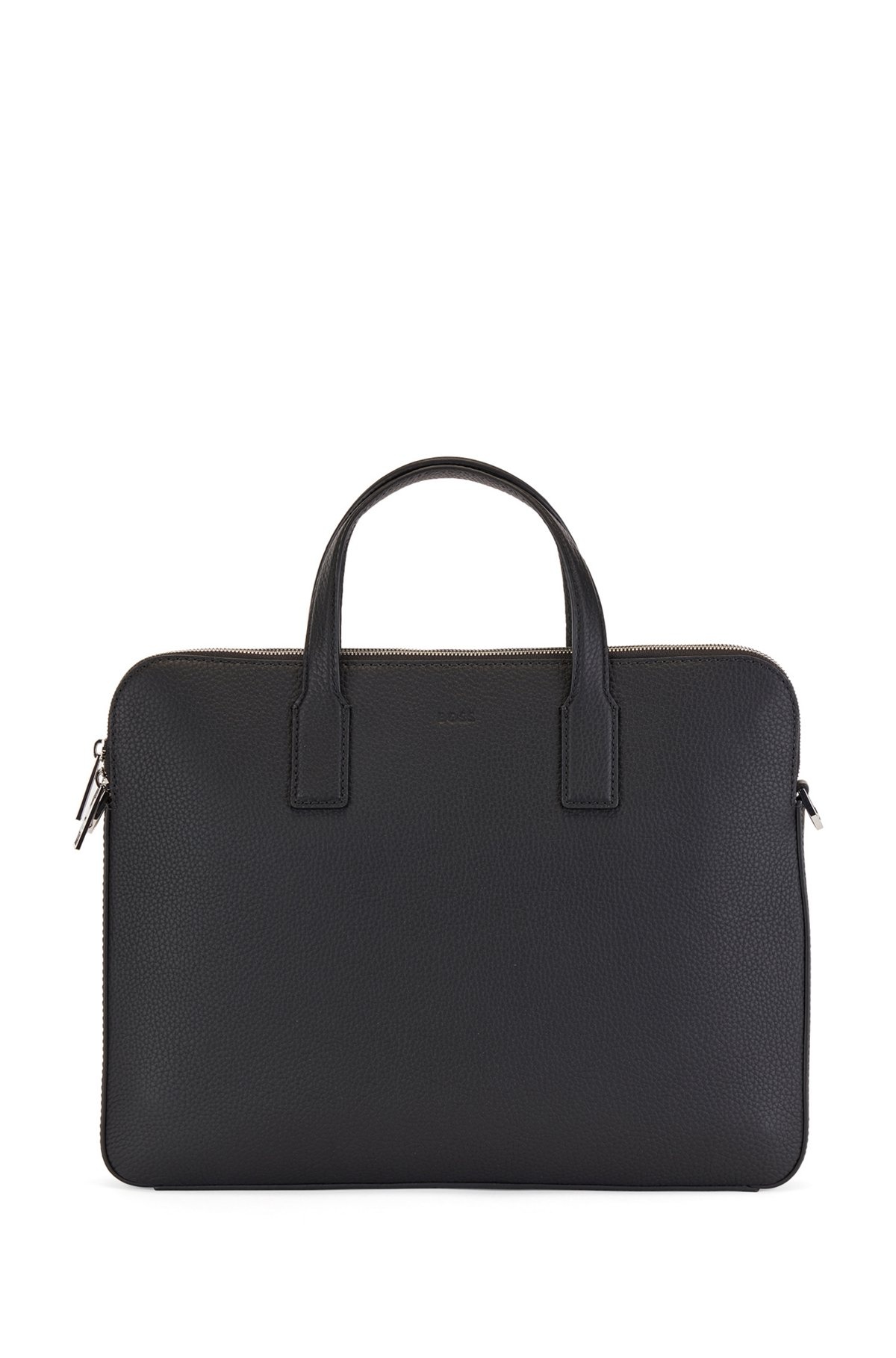 ZIPPED DOCUMENT CASE IN ITALIAN LEATHER WITH EMBOSSED LOGO - 2
