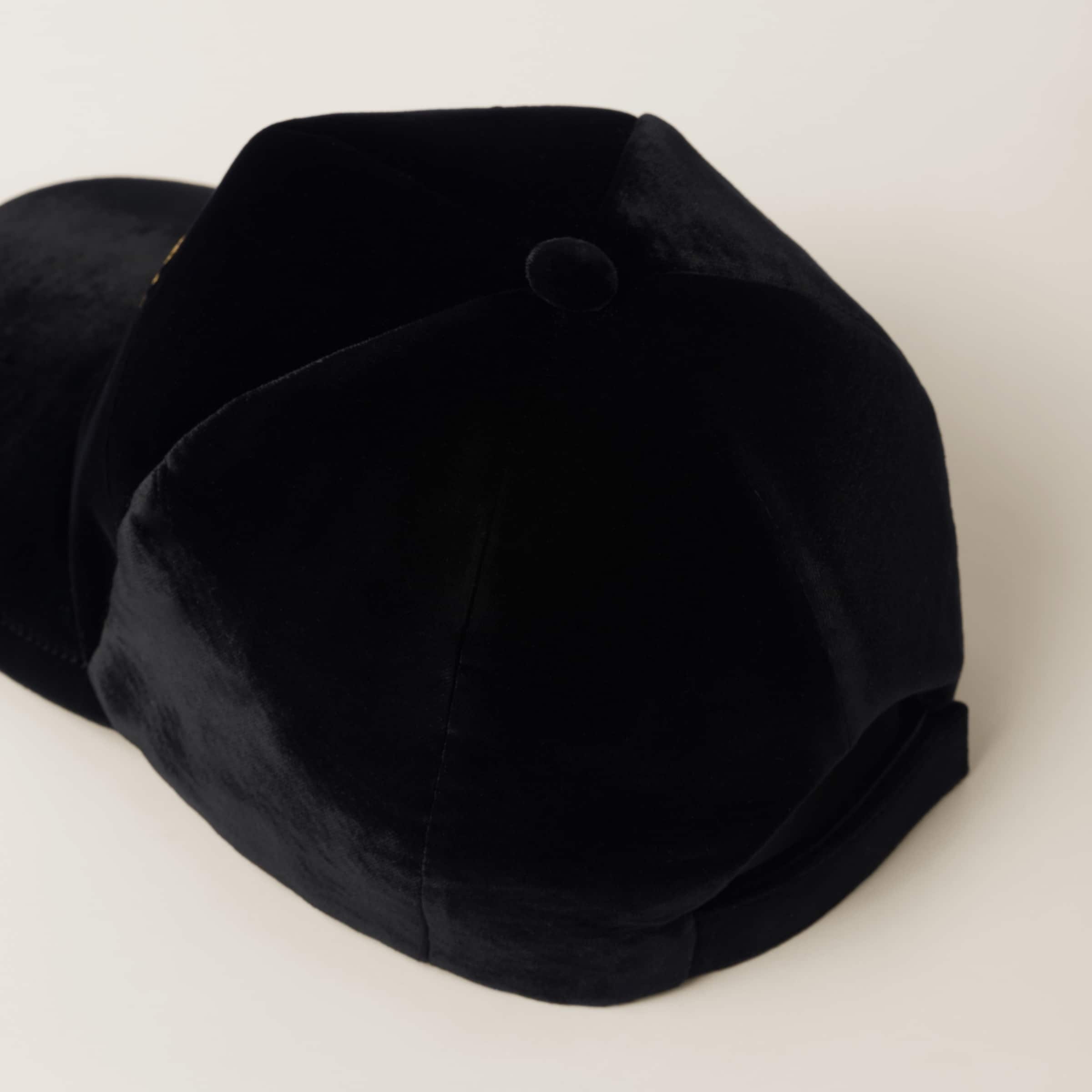 キャップ MIU MIU 25SS Velvet Baseball Cap 5HC369 2CUA F0Q10 Blue/black Velvet Baseball Cap | Miu Miu