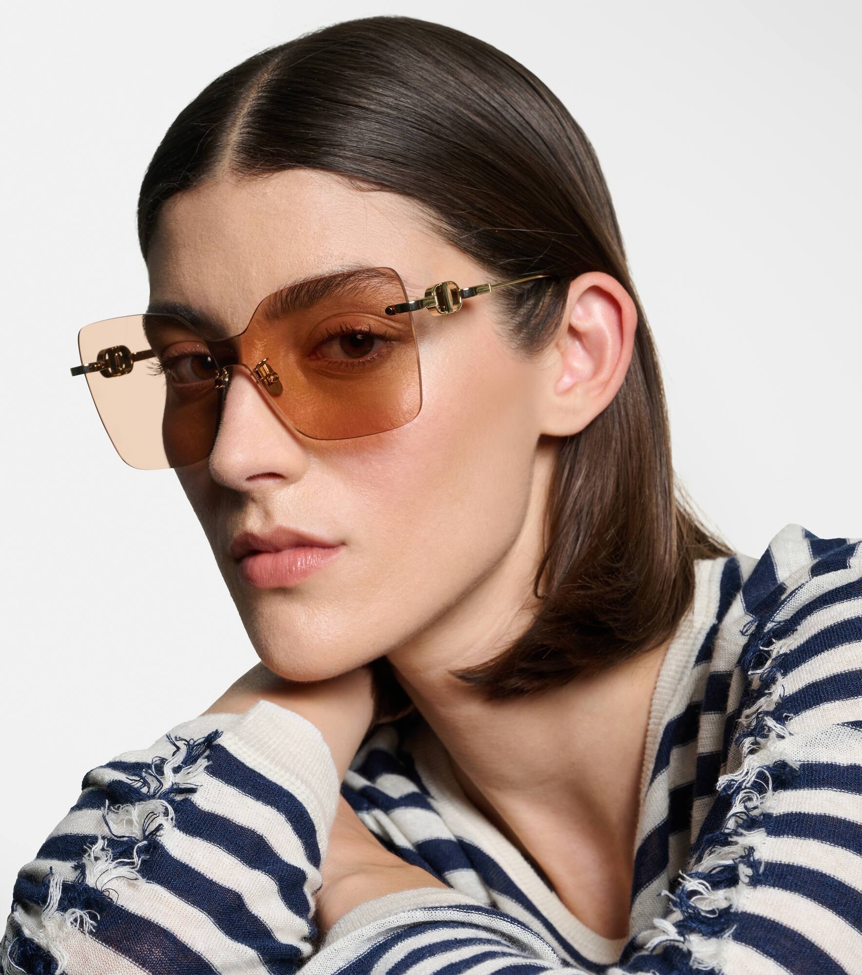 CD Chain M1U square sunglasses - 3