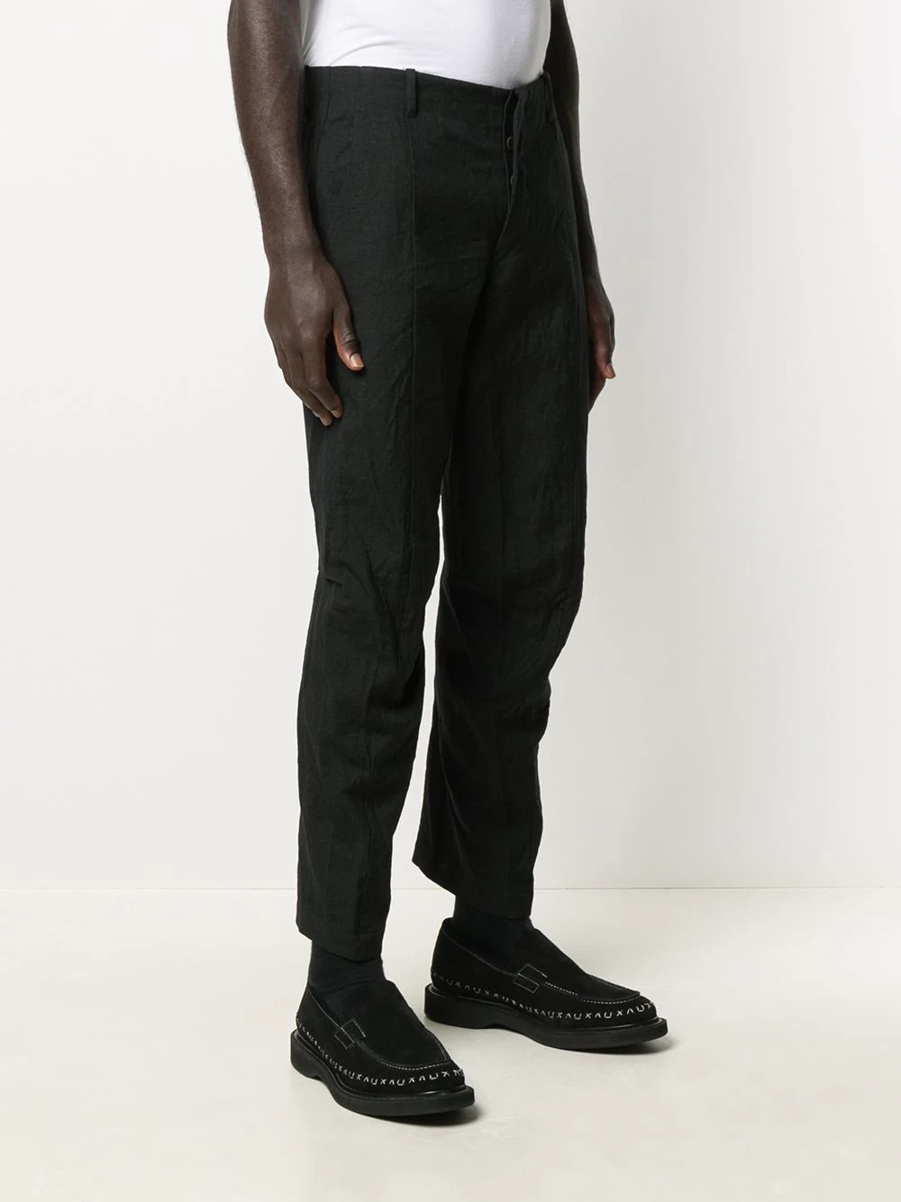 curved panelled trousers - 3