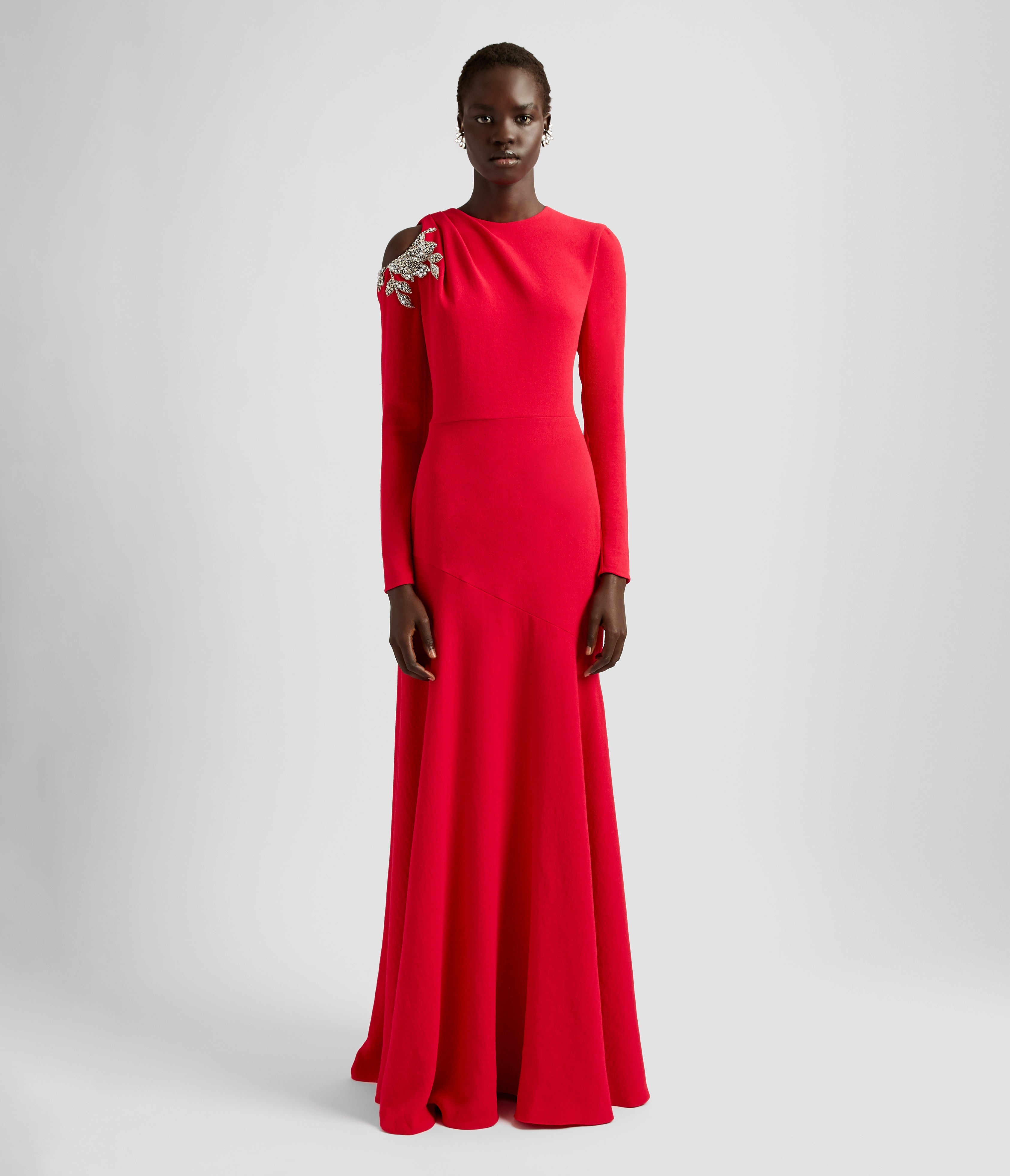 green emerald velvet dress Erdem