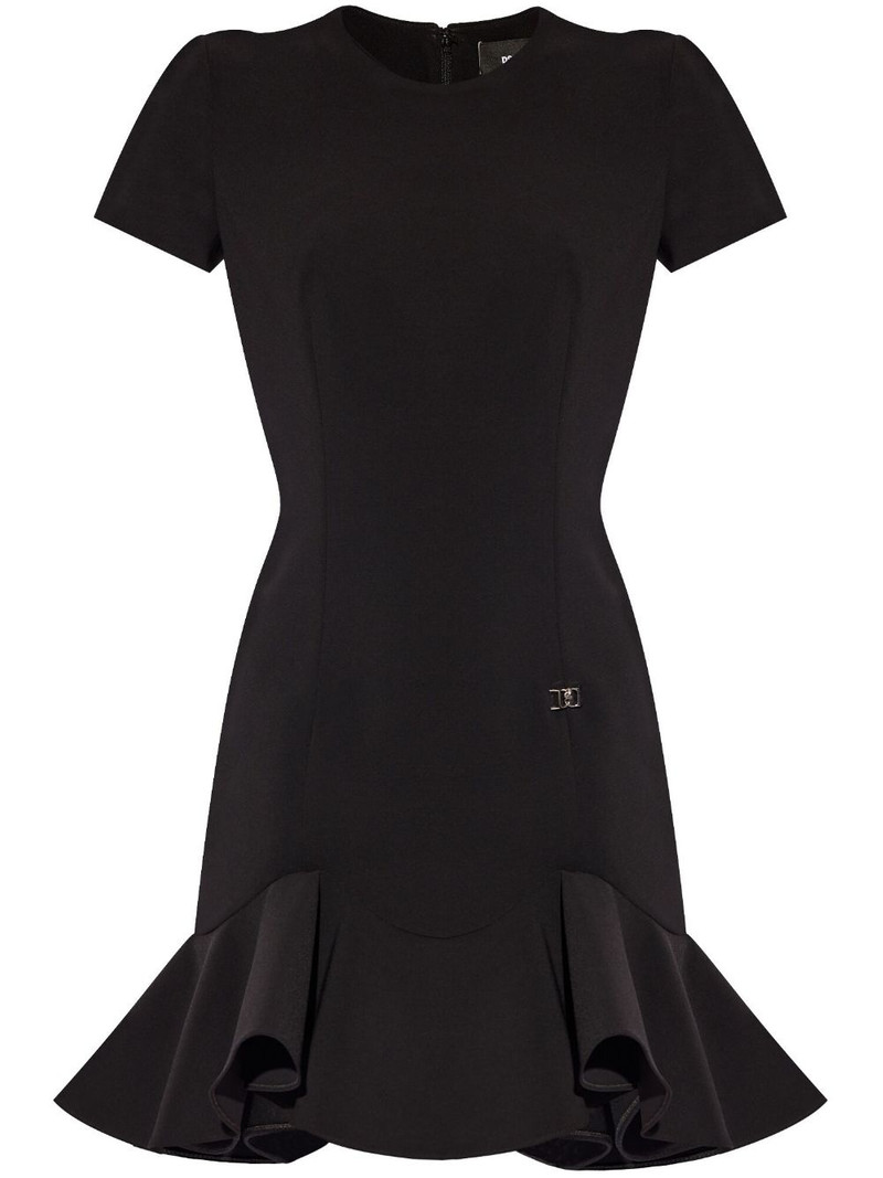 ruffled-hem mini dress 1
