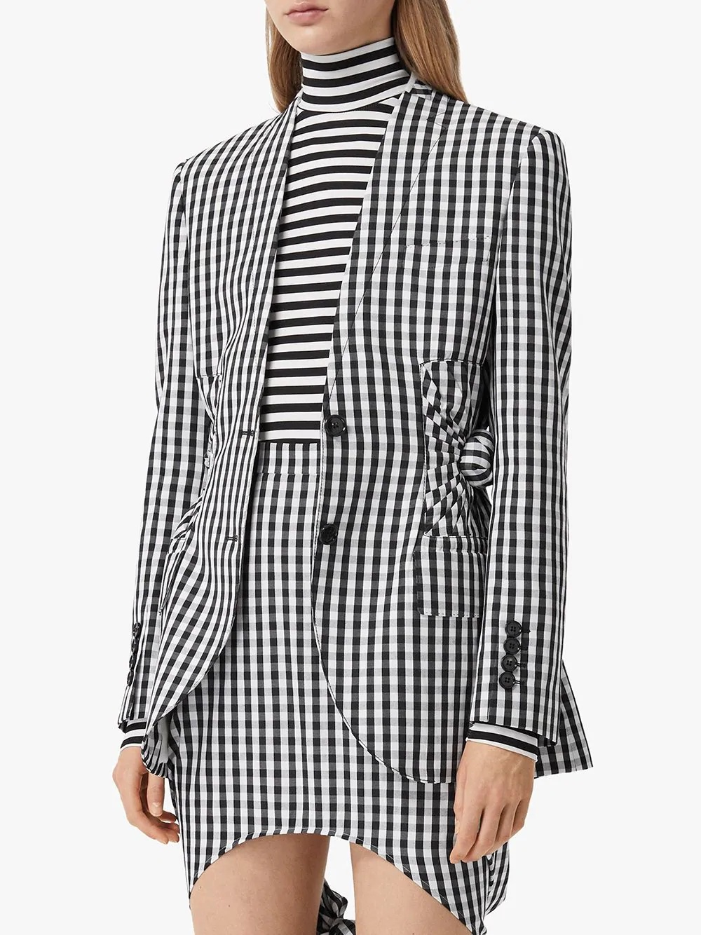 gingham tailored blazer - 3