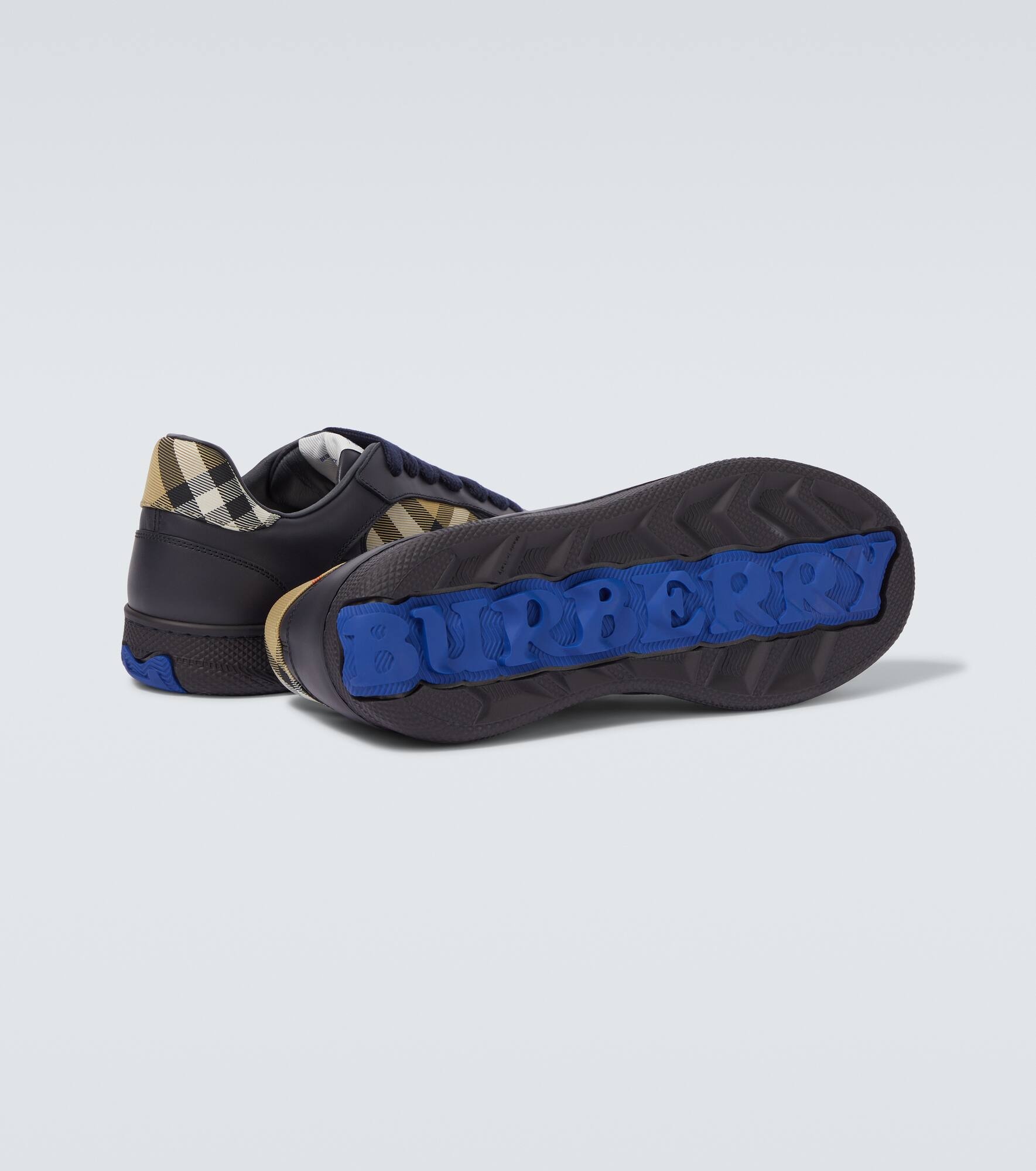 Burberry Check leather sneakers - 7