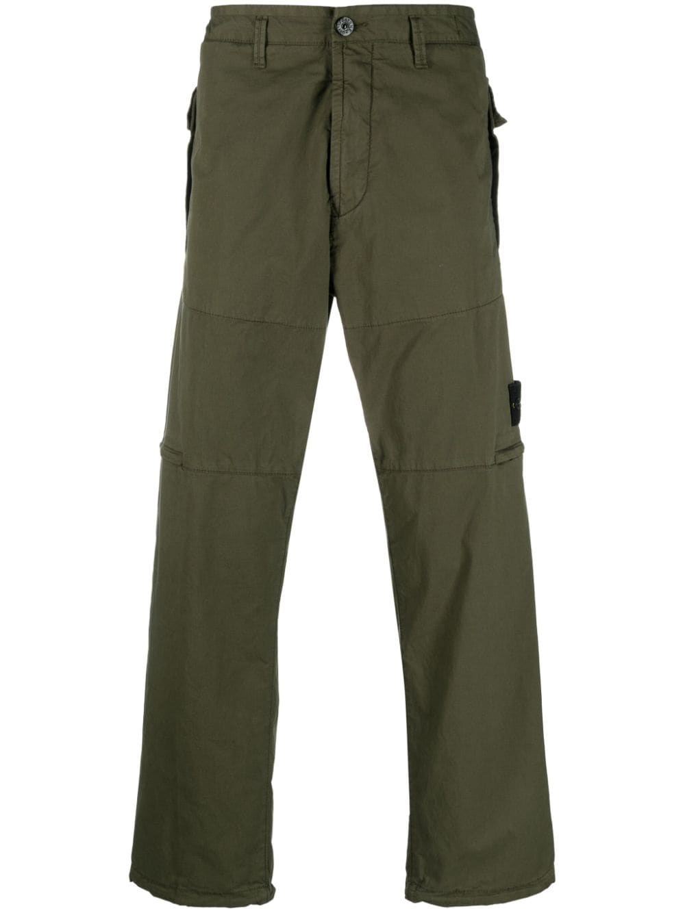 Compass-badge straight-leg trousers - 1