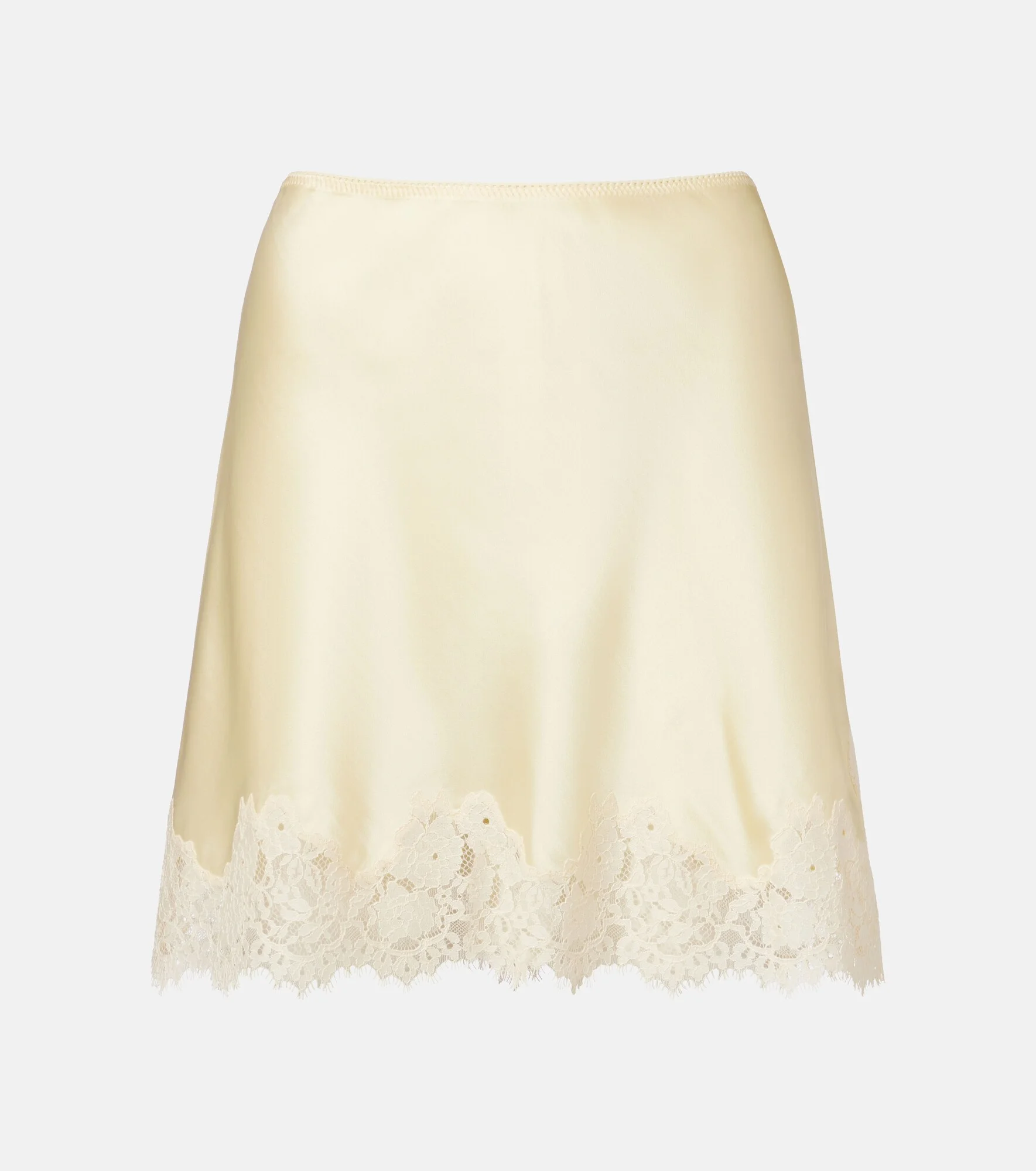 Giulietta lace-trimmed silk miniskirt - 1