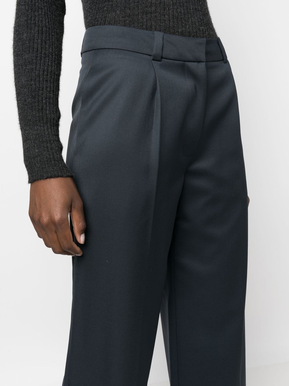 wool-blend straight-leg trousers - 5