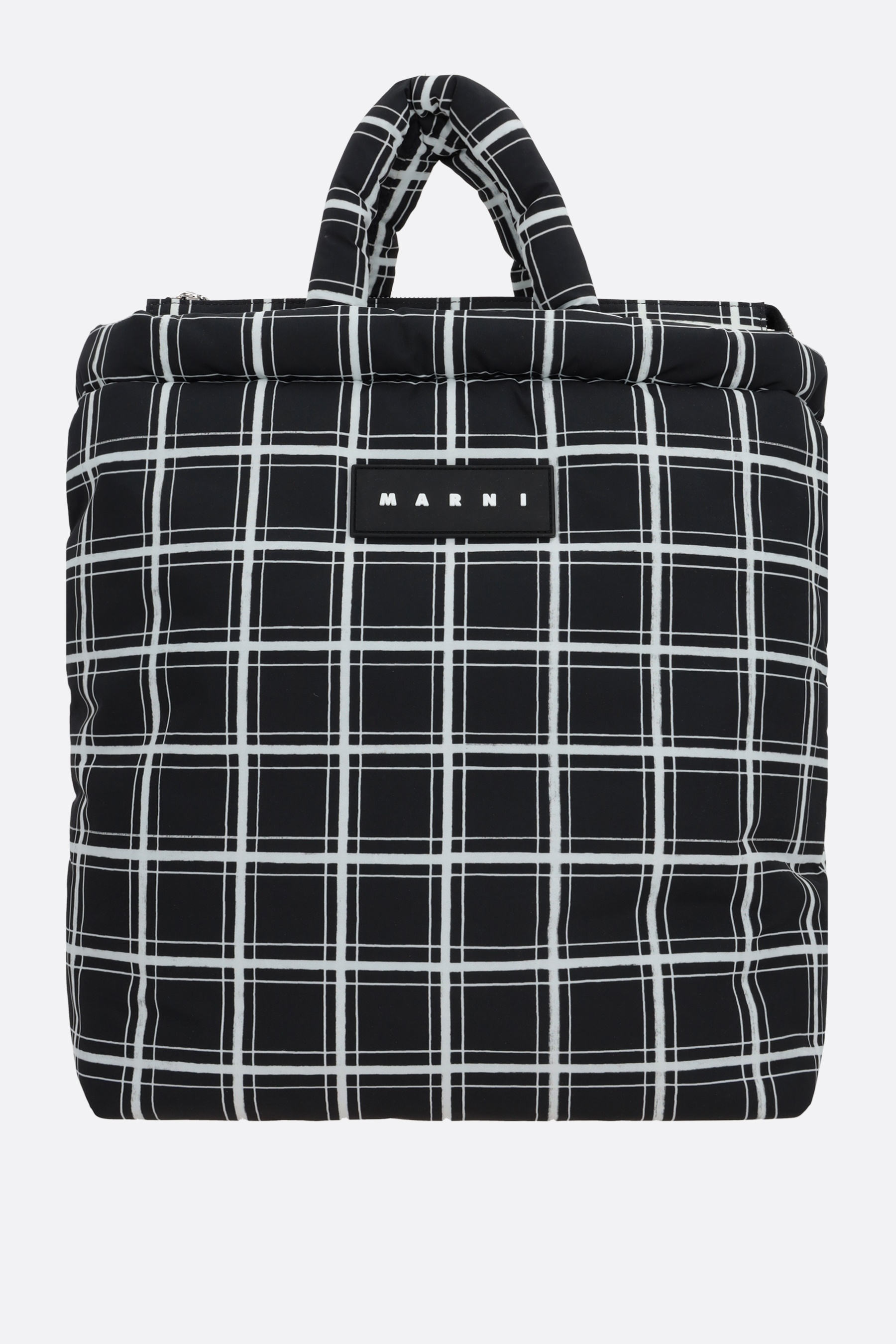 【MARNI】Check Pattern Padded Tote Bag Marni CHECK PADDED NYLON TOTE BAG | tizianafausti | REVERSIBLE