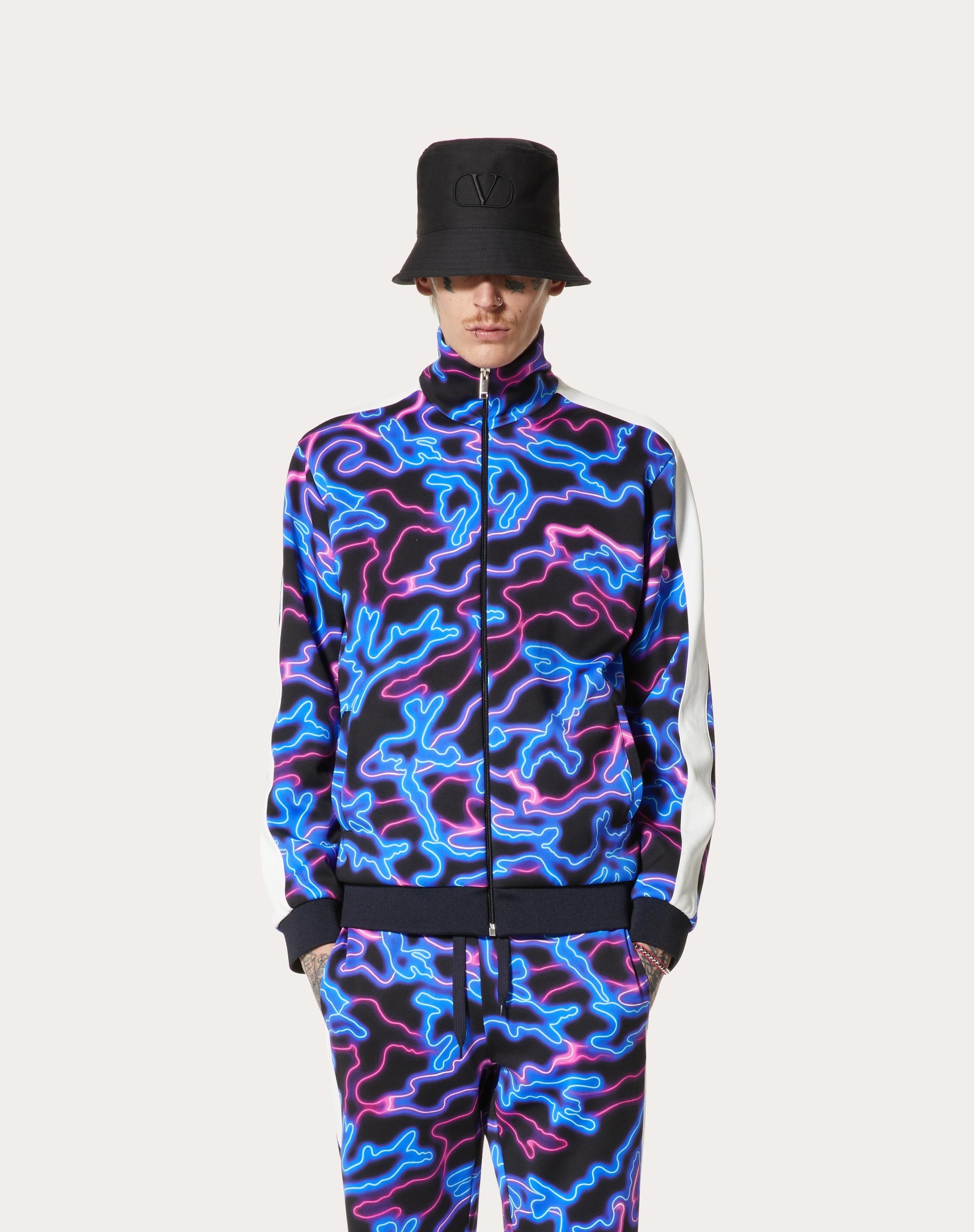 ZIP-UP SWEATSHIRT WITH NEON CAMOU PRINT - 3