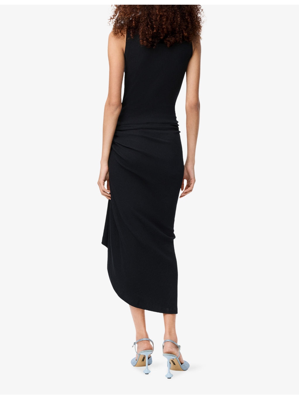 Ruched Stretch-Cotton Tank Dress - 4