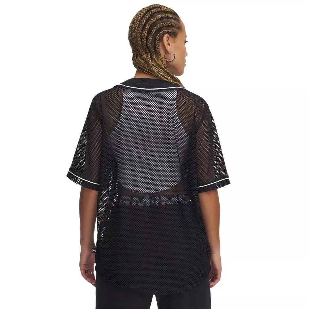 Women's UA Sportstyle Baseball Jersey - Black/White - 2