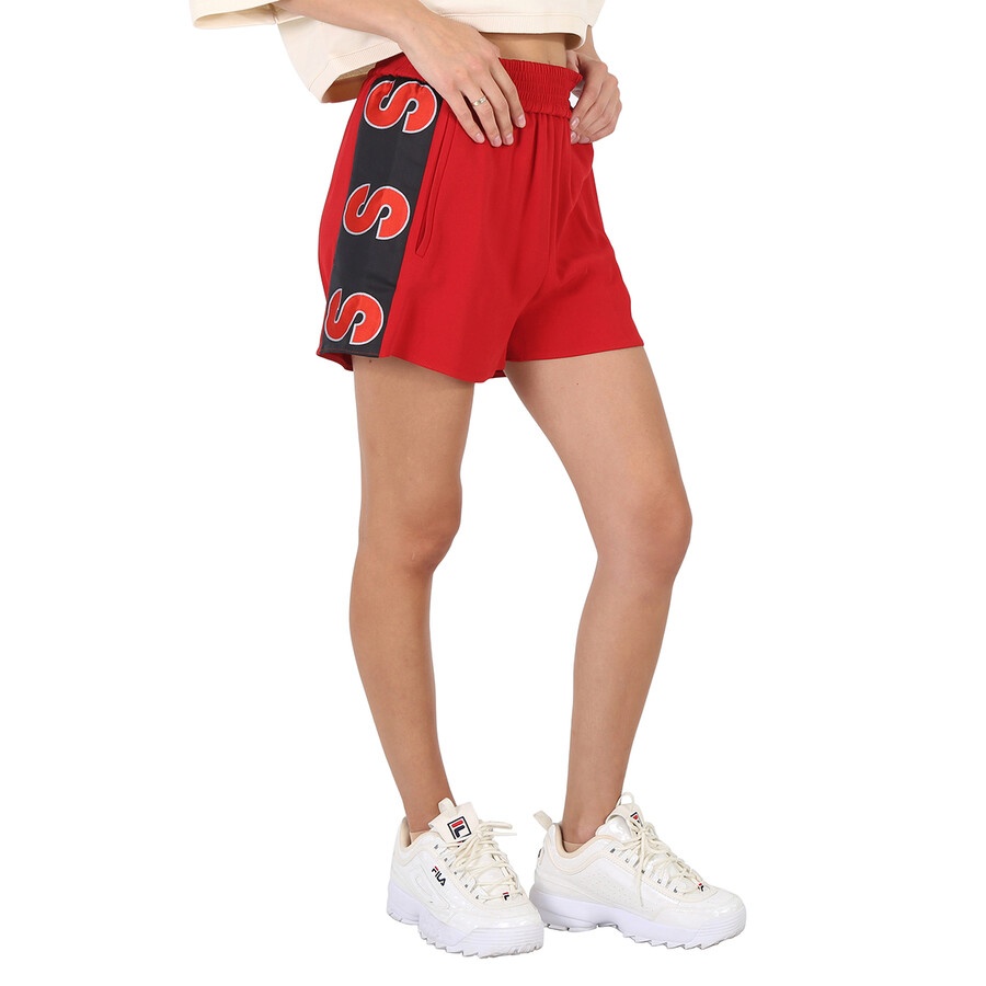 Stella McCartney Ladies Pants Red Logo Trim Shorts - 5