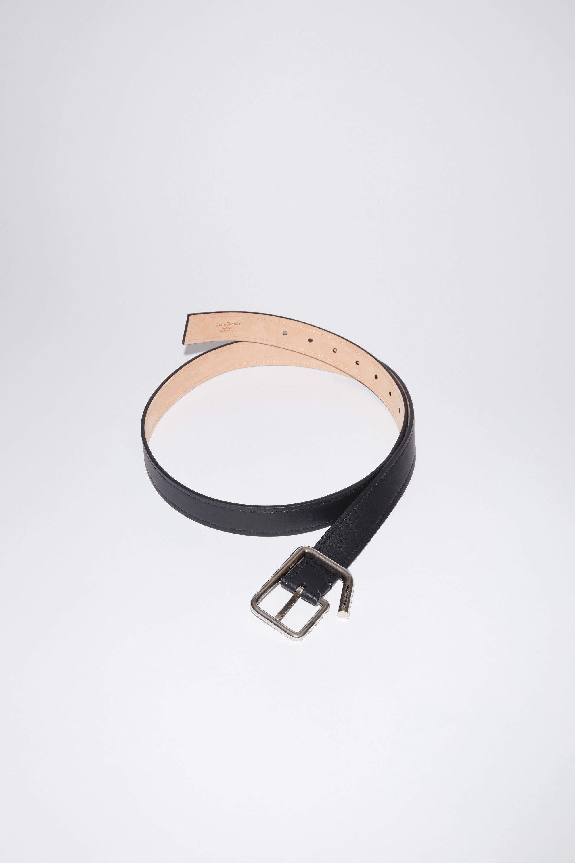 Acne Studios Deconstructed belt - Black | REVERSIBLE