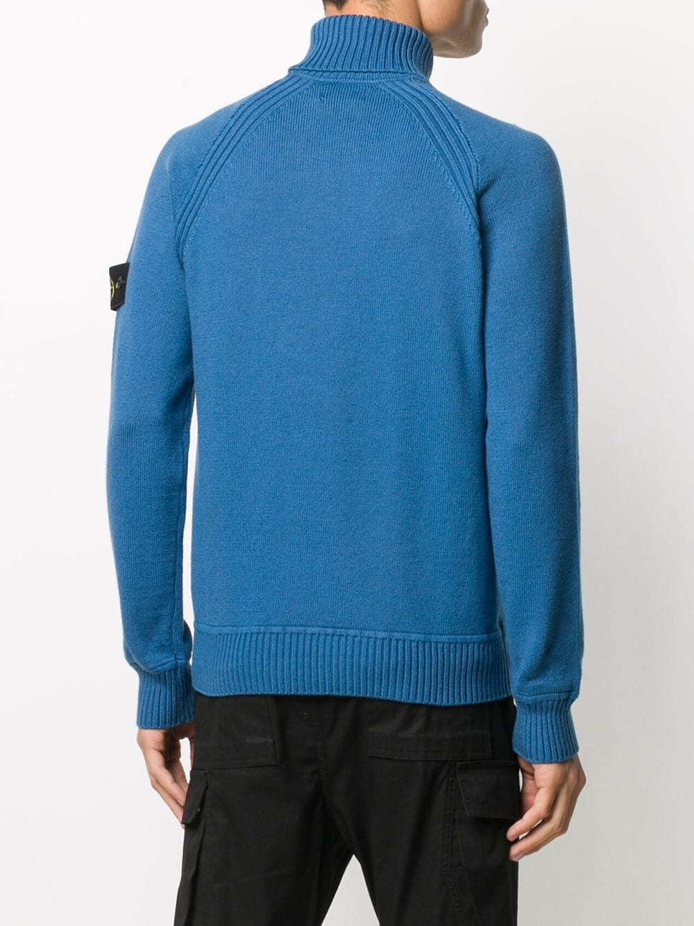 logo patch roll-neck jumper - 4