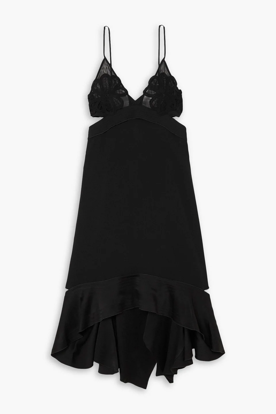 Open-back cutout crepe midi dress - 1