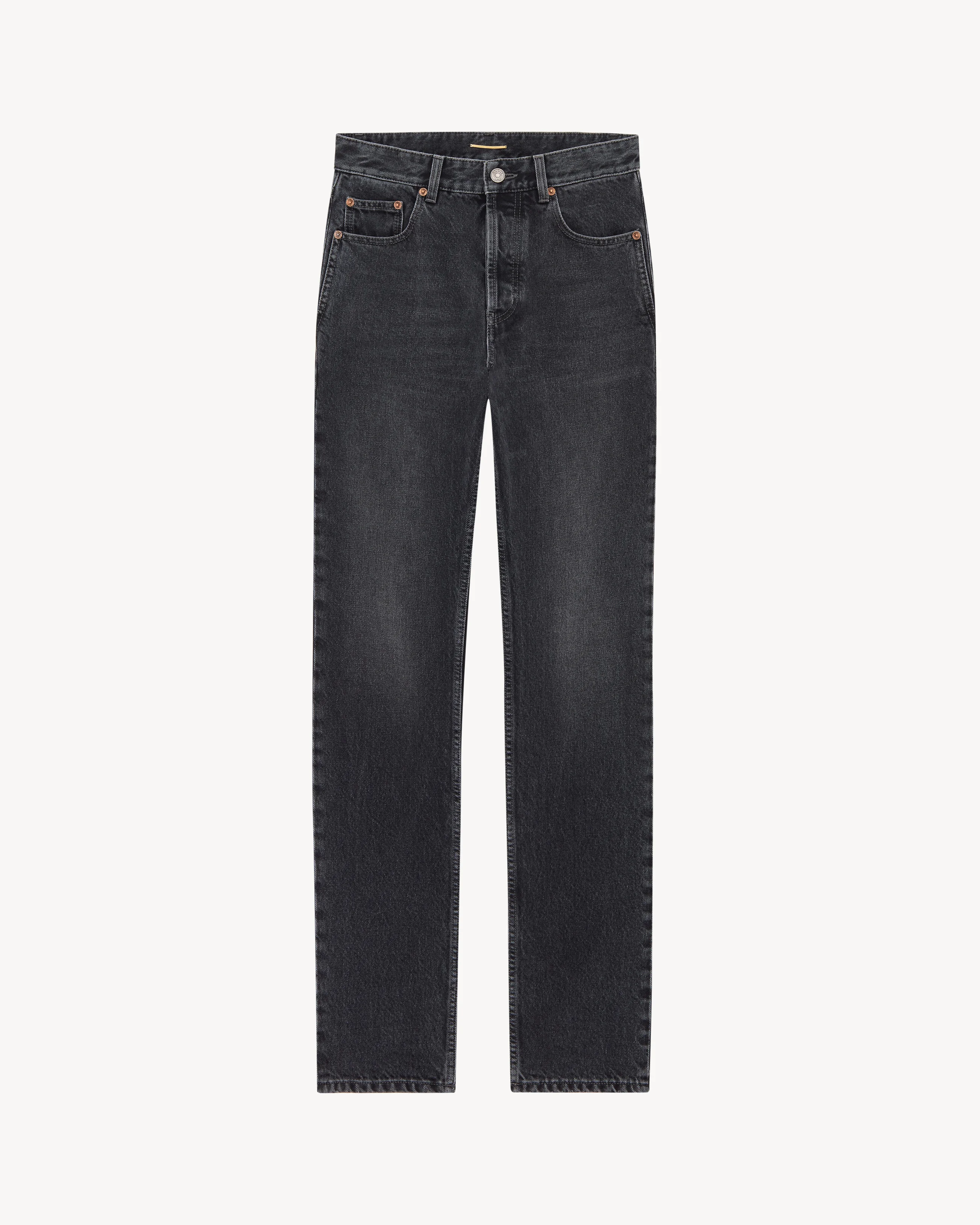 STRAIGHT JEANS IN ASH BLACK DENIM - 1