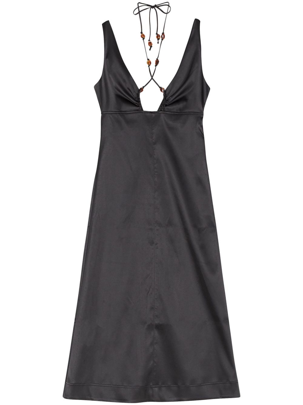 v-neck sleeveless dress - 1