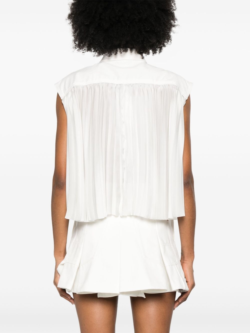 pleat-detailing vest - 4