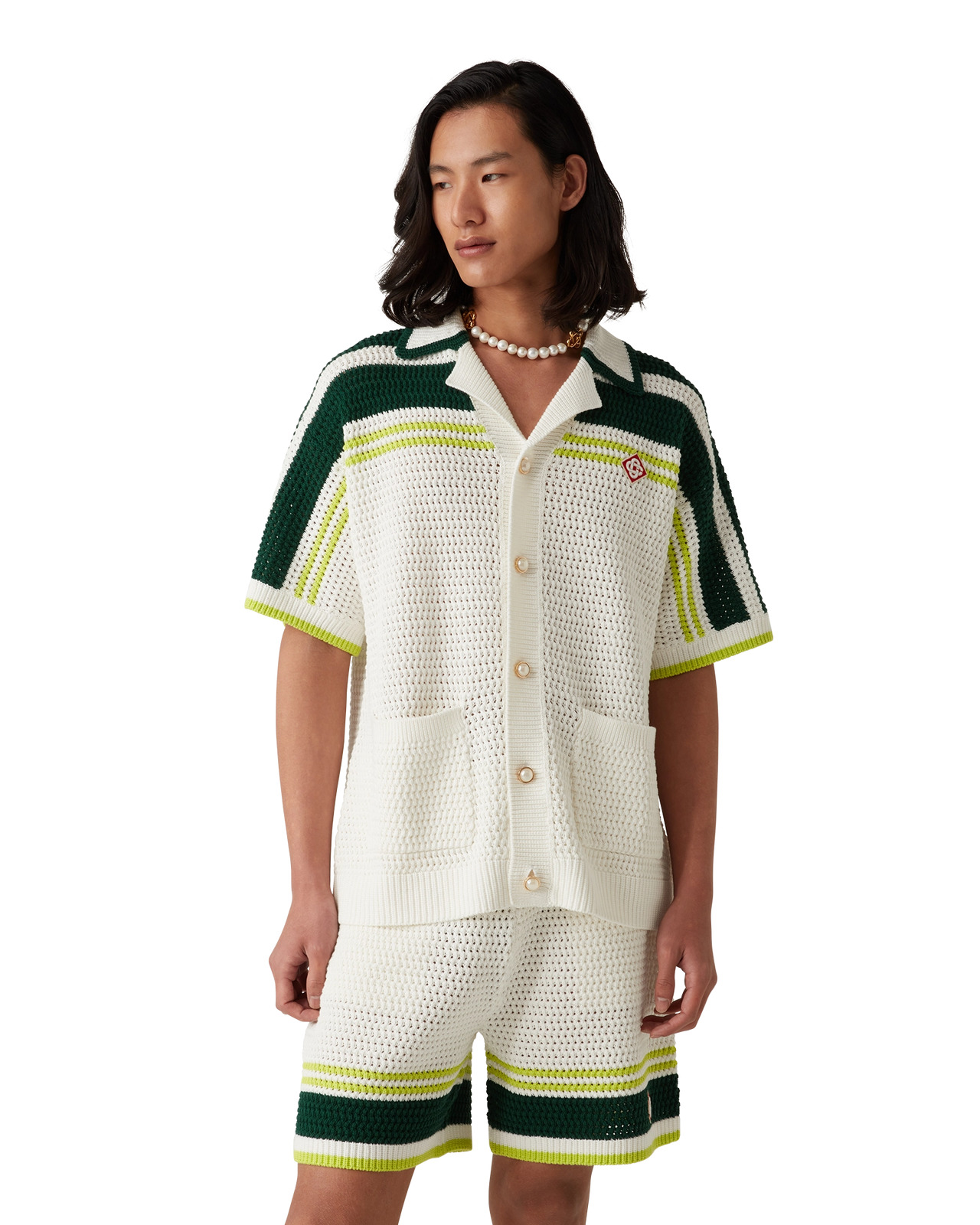 Crochet Tennis Shirt | Casablanca Paris - 4